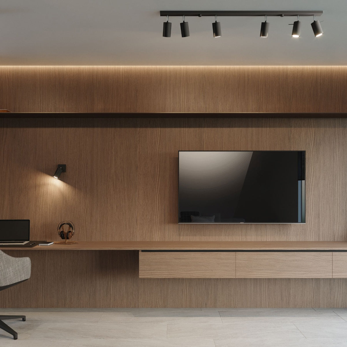 Wandleuchte RING Schwarz – Moderne Wandlampe für stilvolle Innenräume