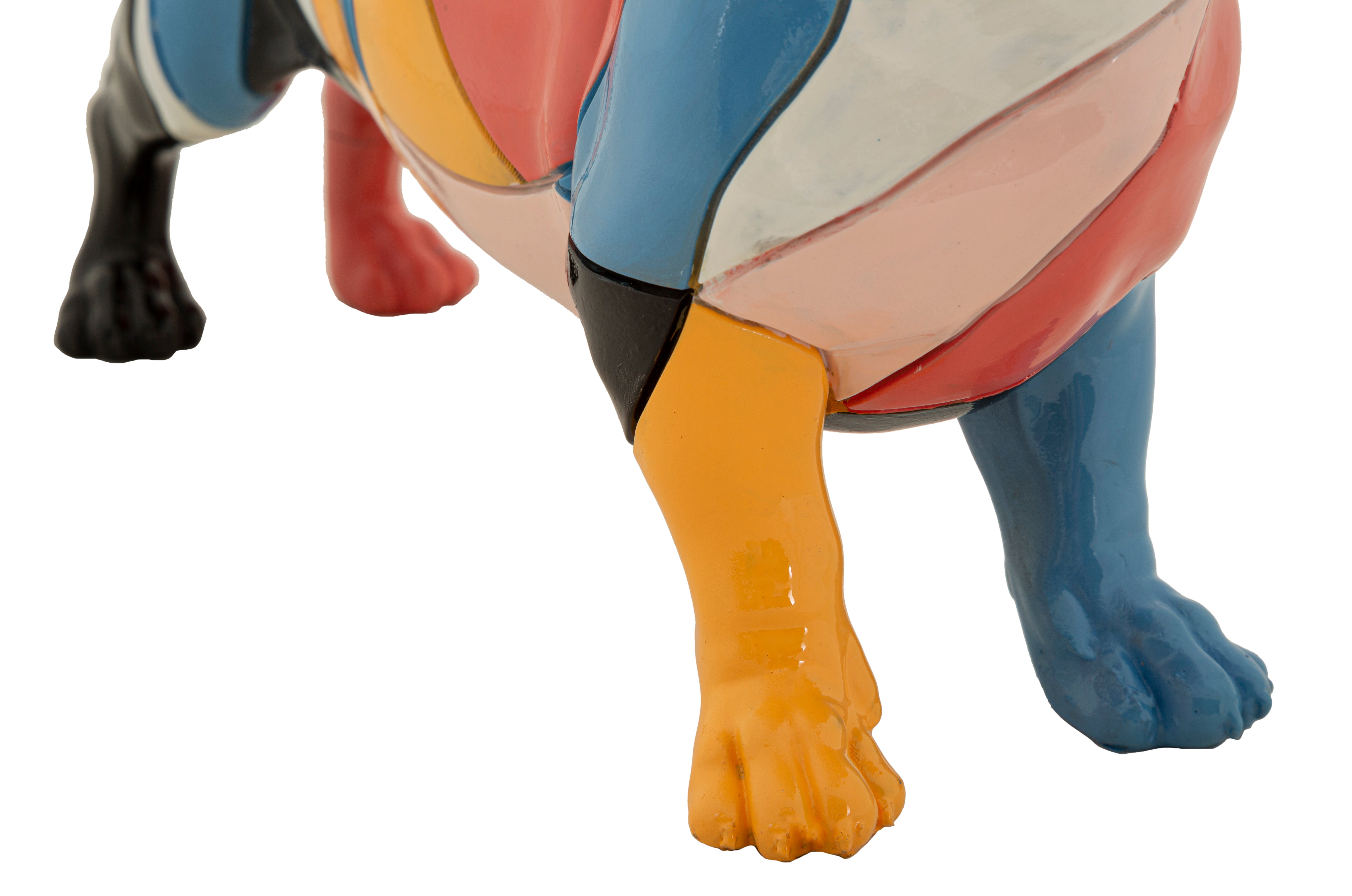 Dekofigur Dackel Pablo – Buntes Kunstwerk aus Italien 32,5cm
