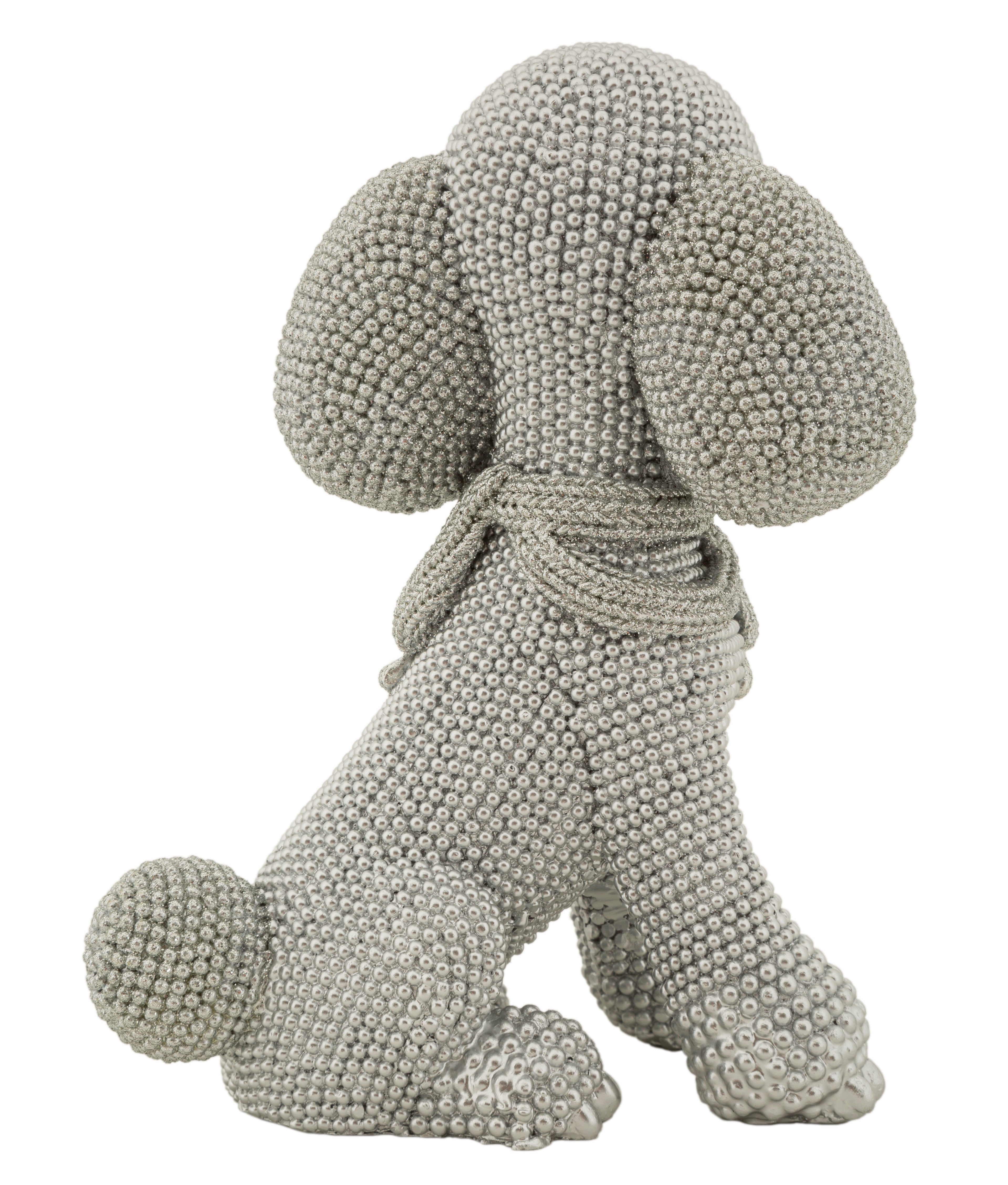 Dekofigur Pudel Sparkle – Glamouröser Deko Hund mit Perlenoptik 19cm