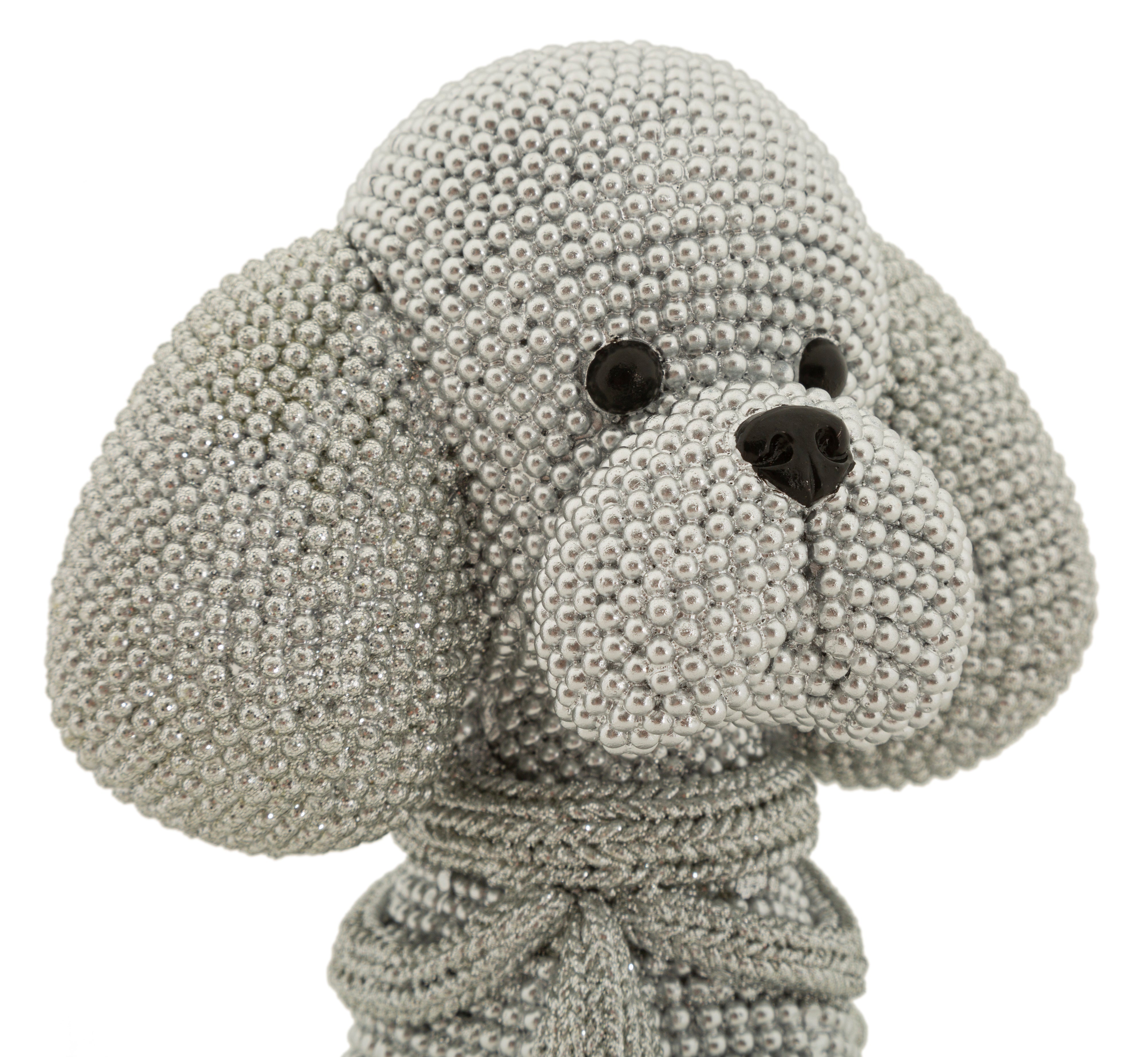 Dekofigur Pudel Sparkle – Glamouröser Deko Hund mit Perlenoptik 19cm