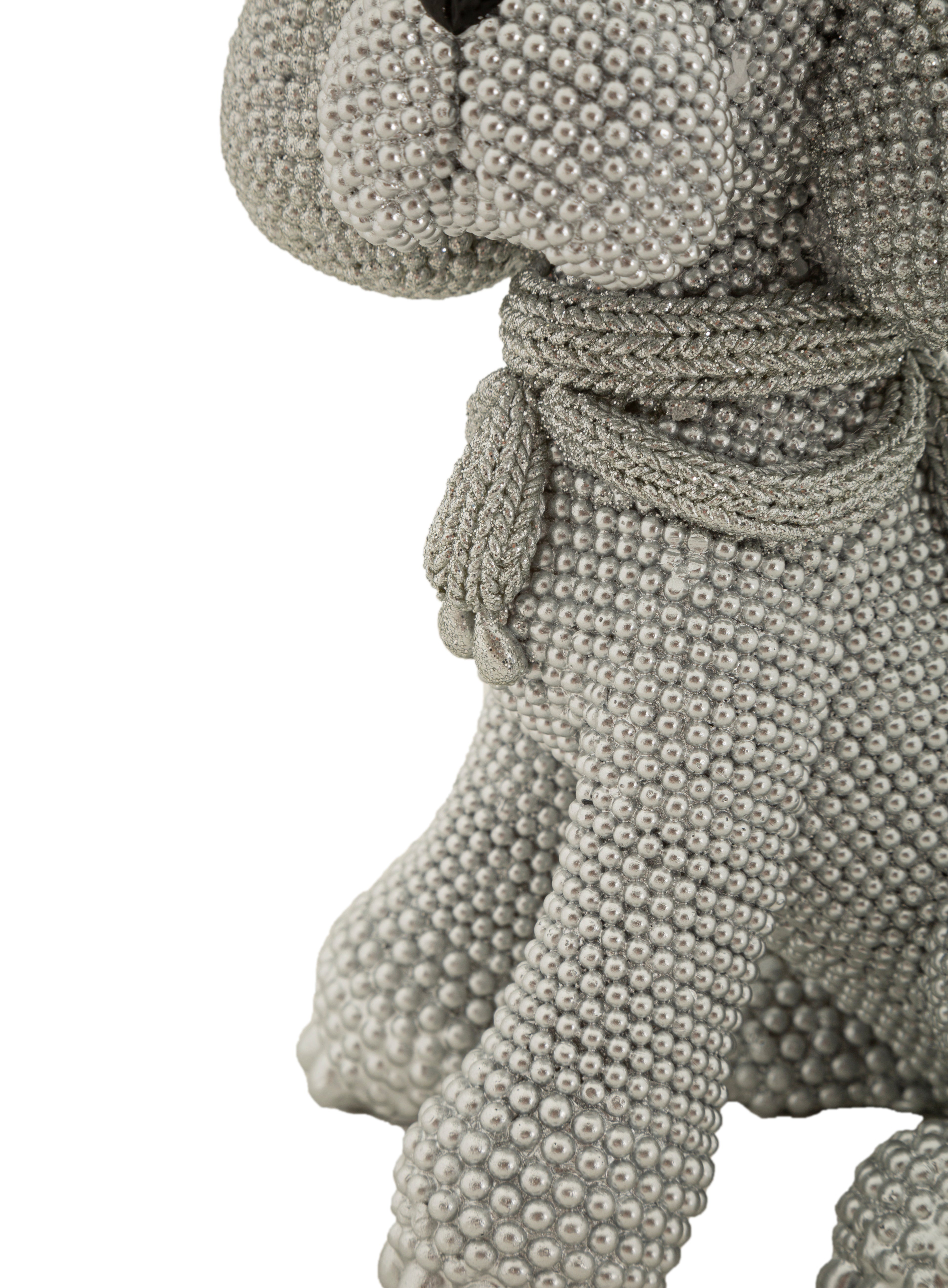 Dekofigur Pudel Sparkle – Glamouröser Deko Hund mit Perlenoptik 19cm
