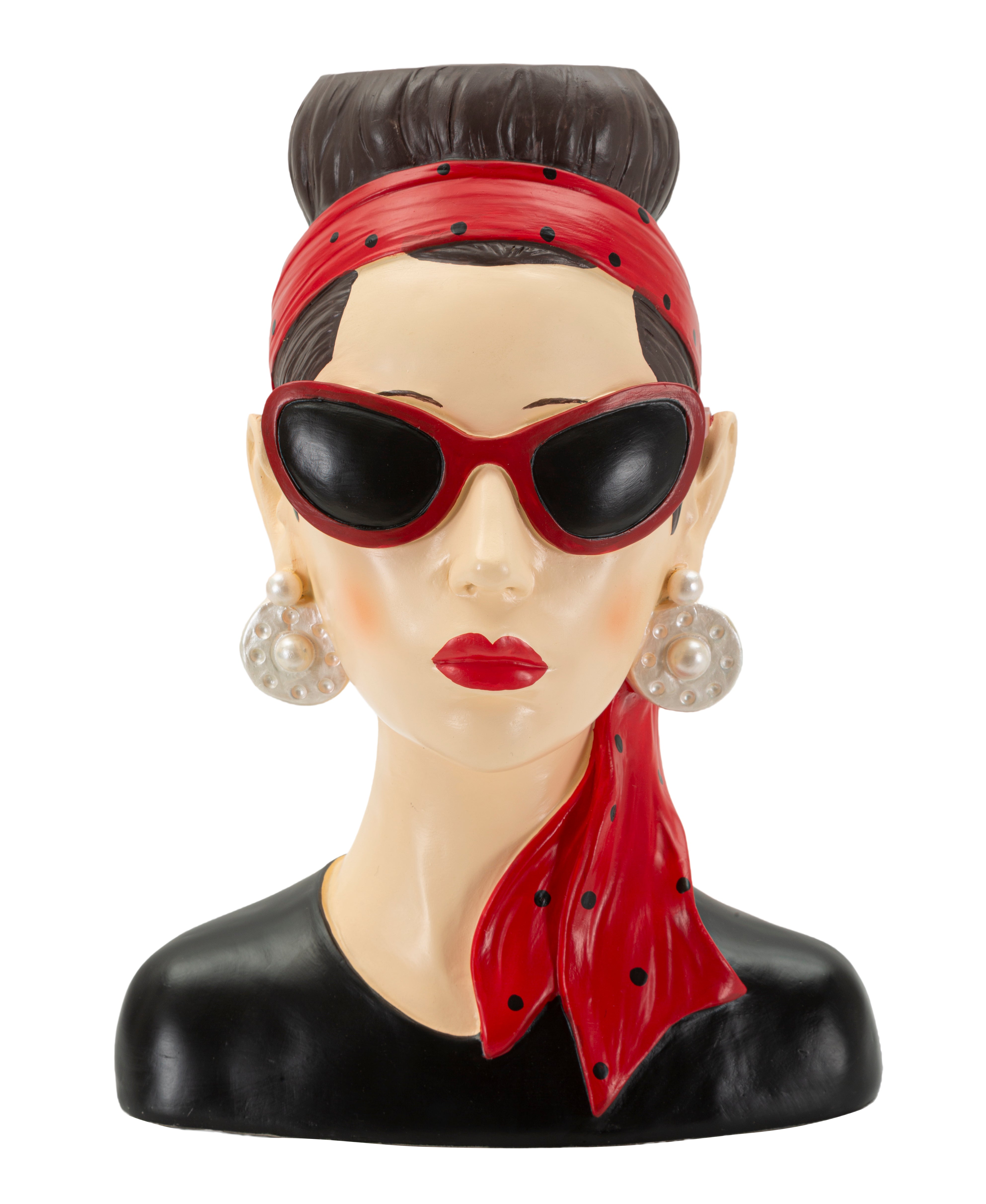 Lady Glamour Hollywood Vase Kopf Dekofigur Retro Stil