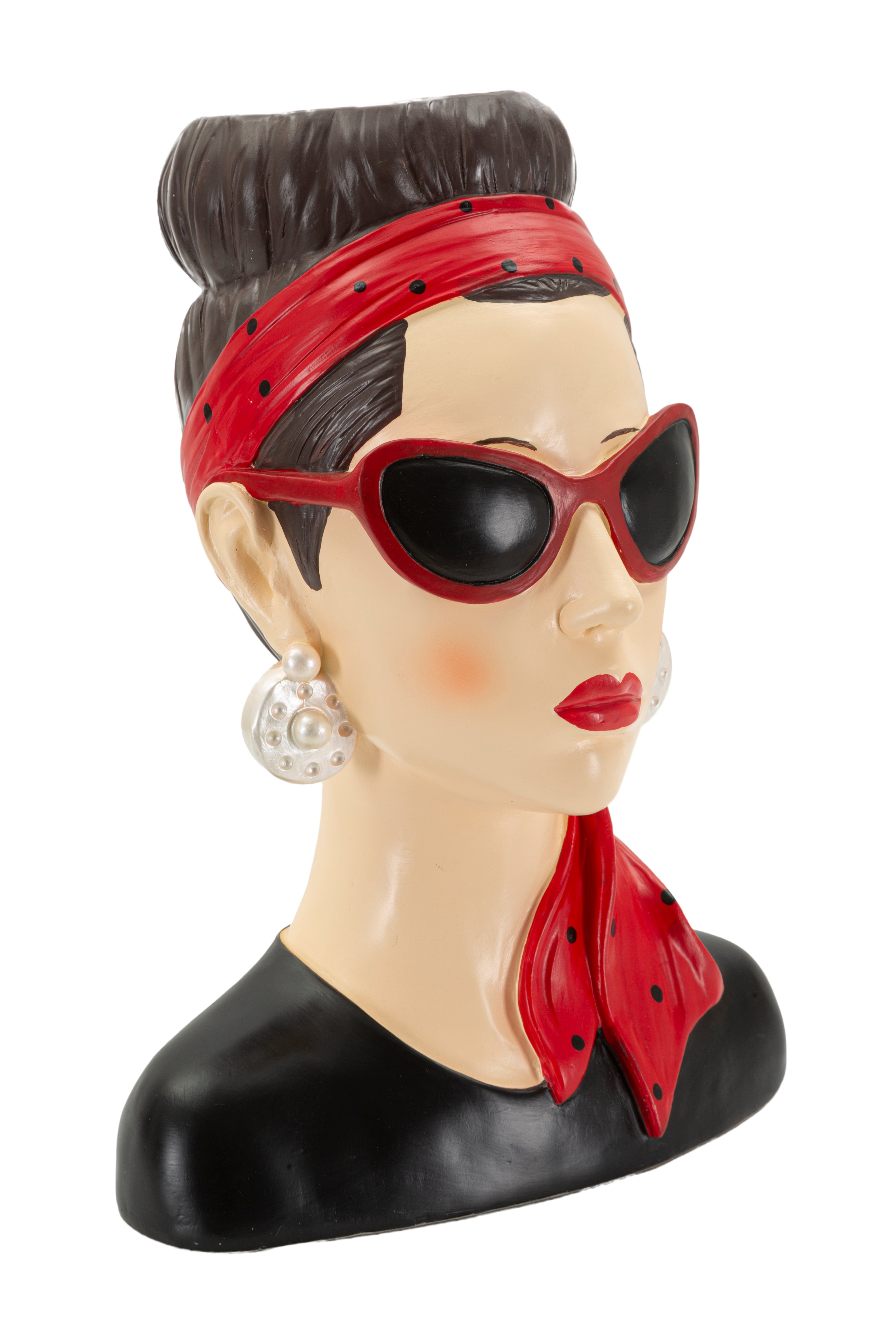 Lady Glamour Hollywood Vase Kopf Dekofigur Retro Stil