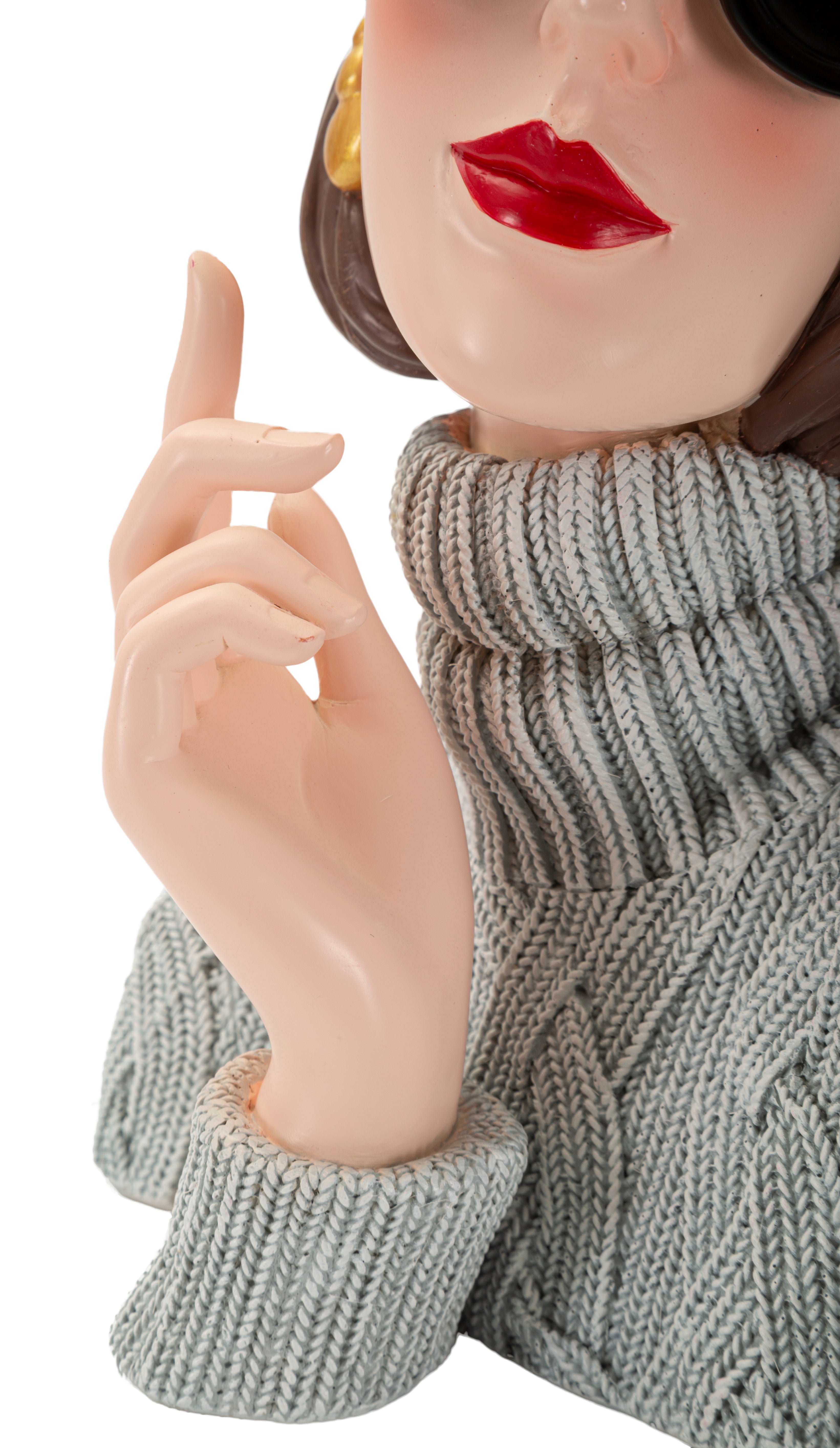 Dekofigur Lady Chic – Stilvolle Frauenbüste mit Sonnenbrille 26cm