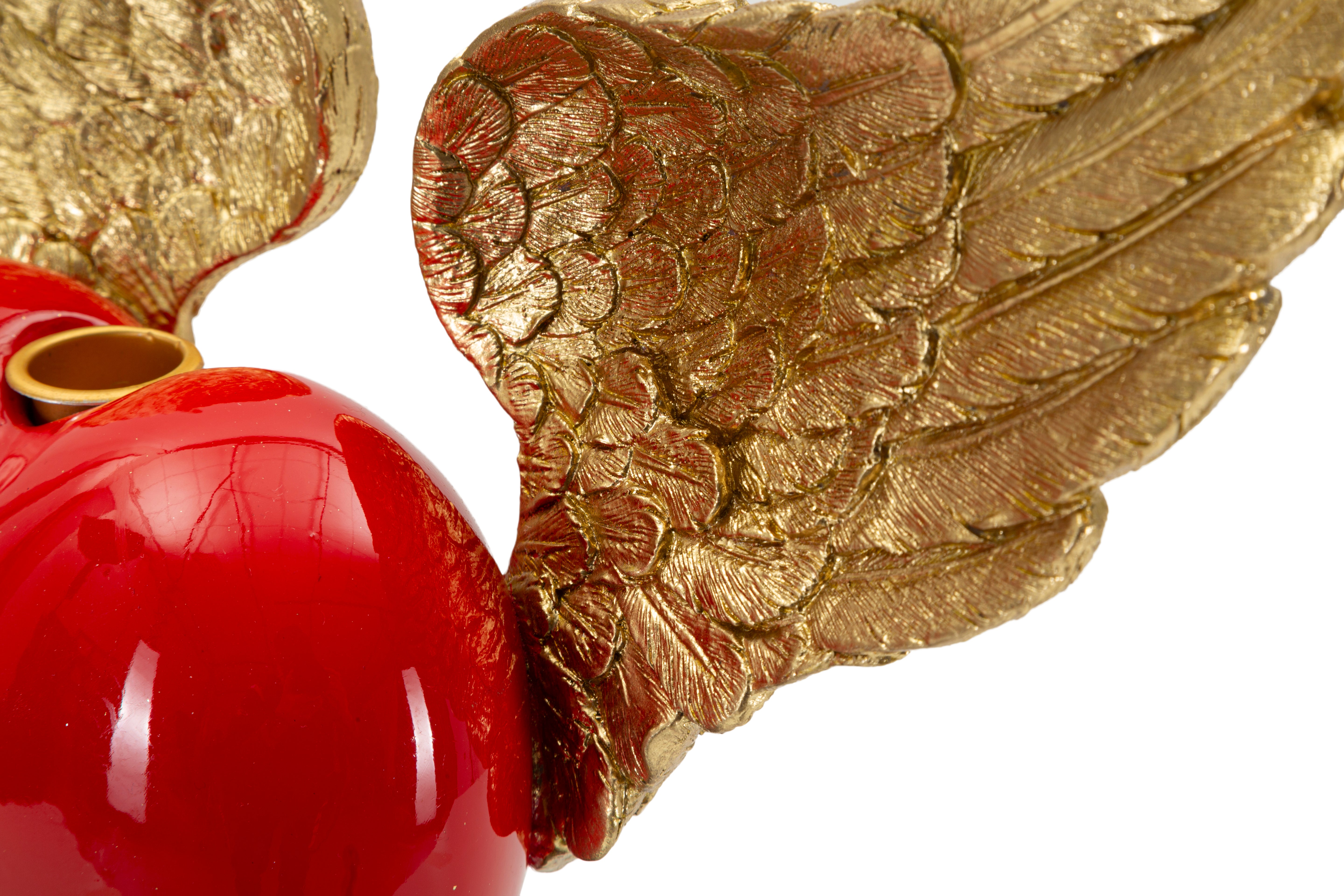 Cuore Volante Kerzenhalter Herz mit Flügeln Dekoration