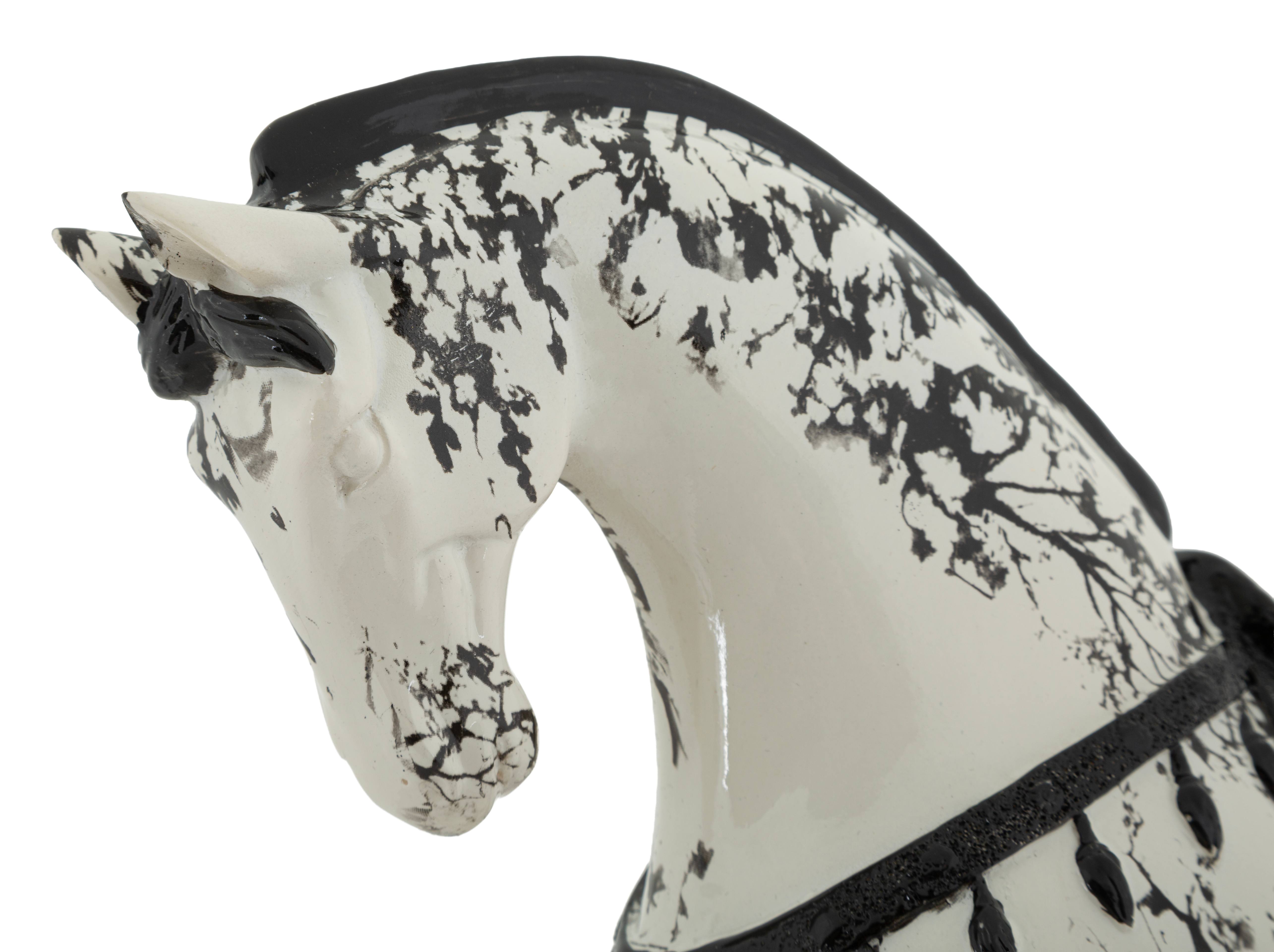 Skulptur Okinawa Cavallo Pferd Dekofigur modern 34 cm