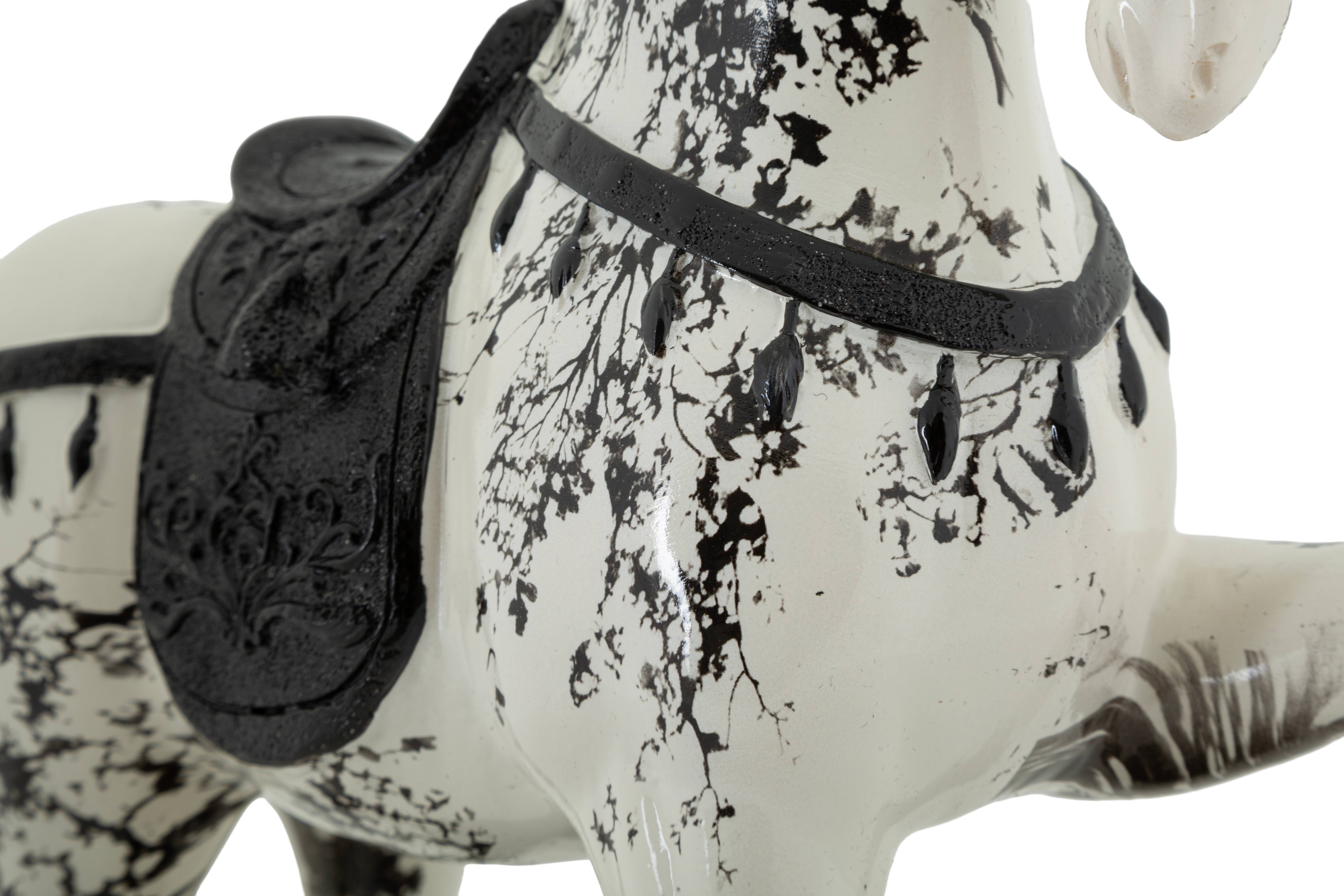 Skulptur Okinawa Cavallo Pferd Dekofigur modern 34 cm