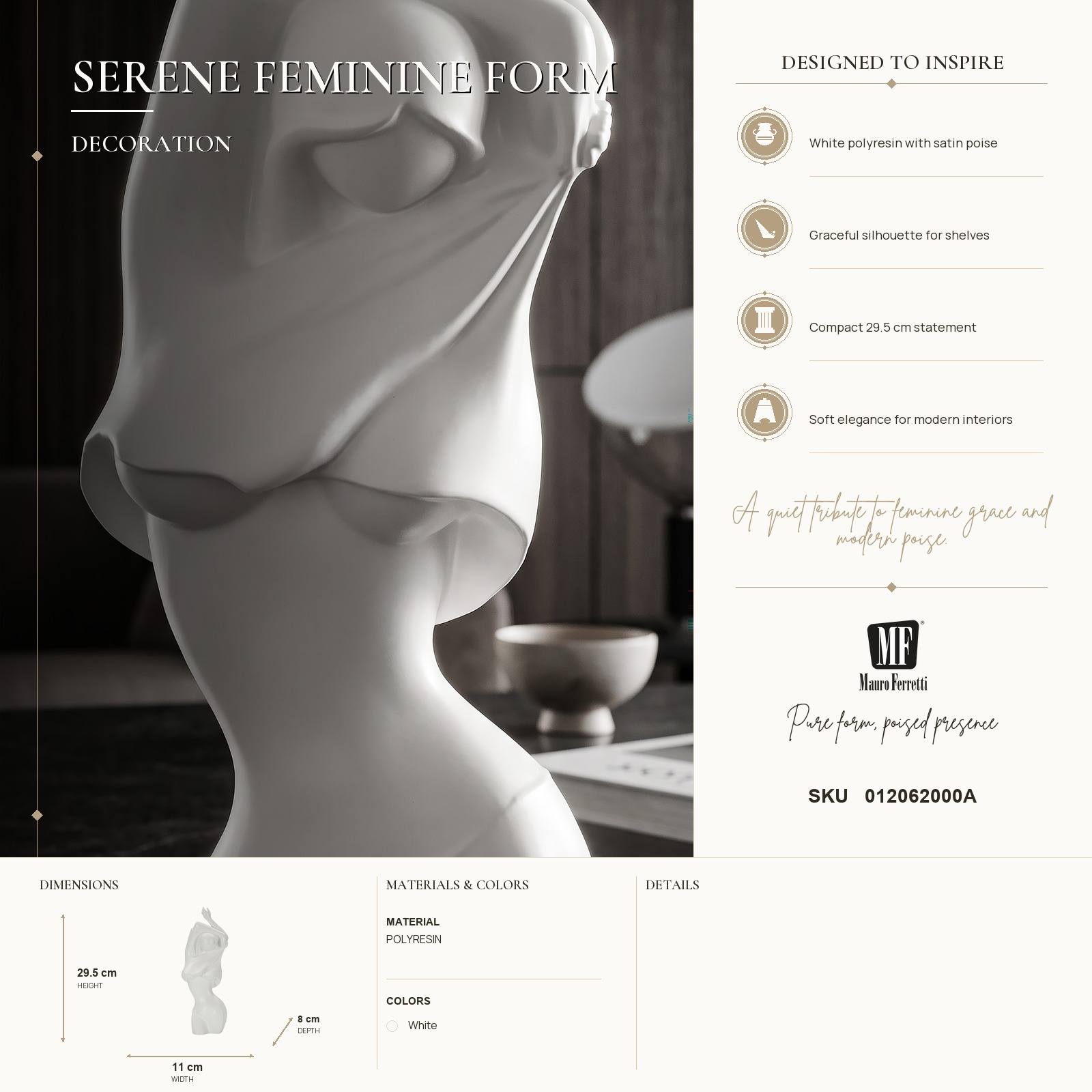 Skulptur Woman Elenya modern 29,5 cm