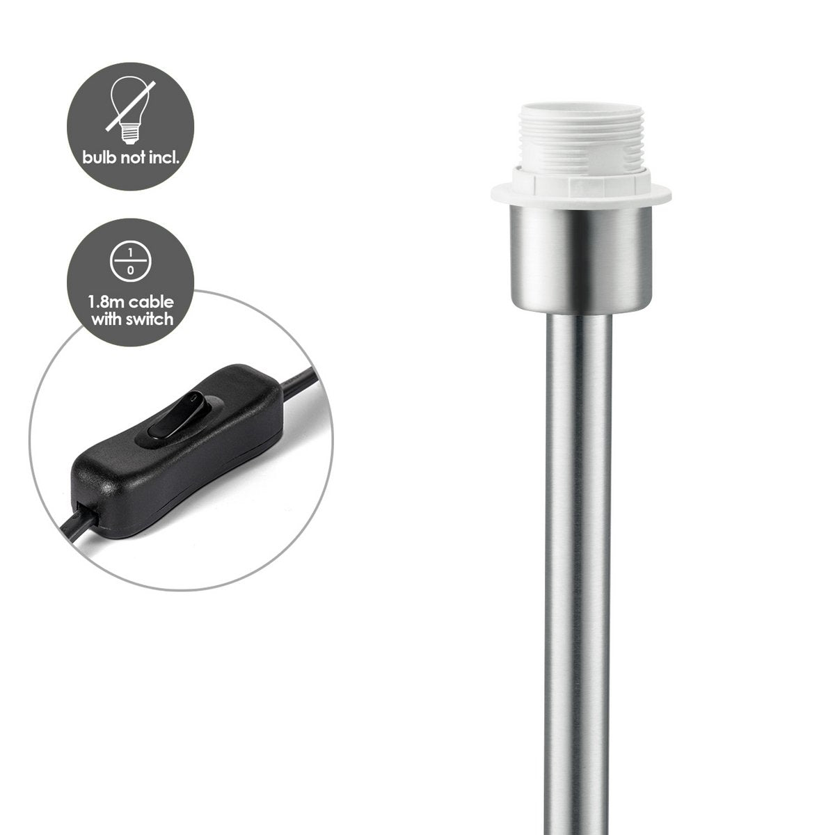 Tischleuchte Largo – E27 Taupe Tischleuchte Abmessungen 30 cm