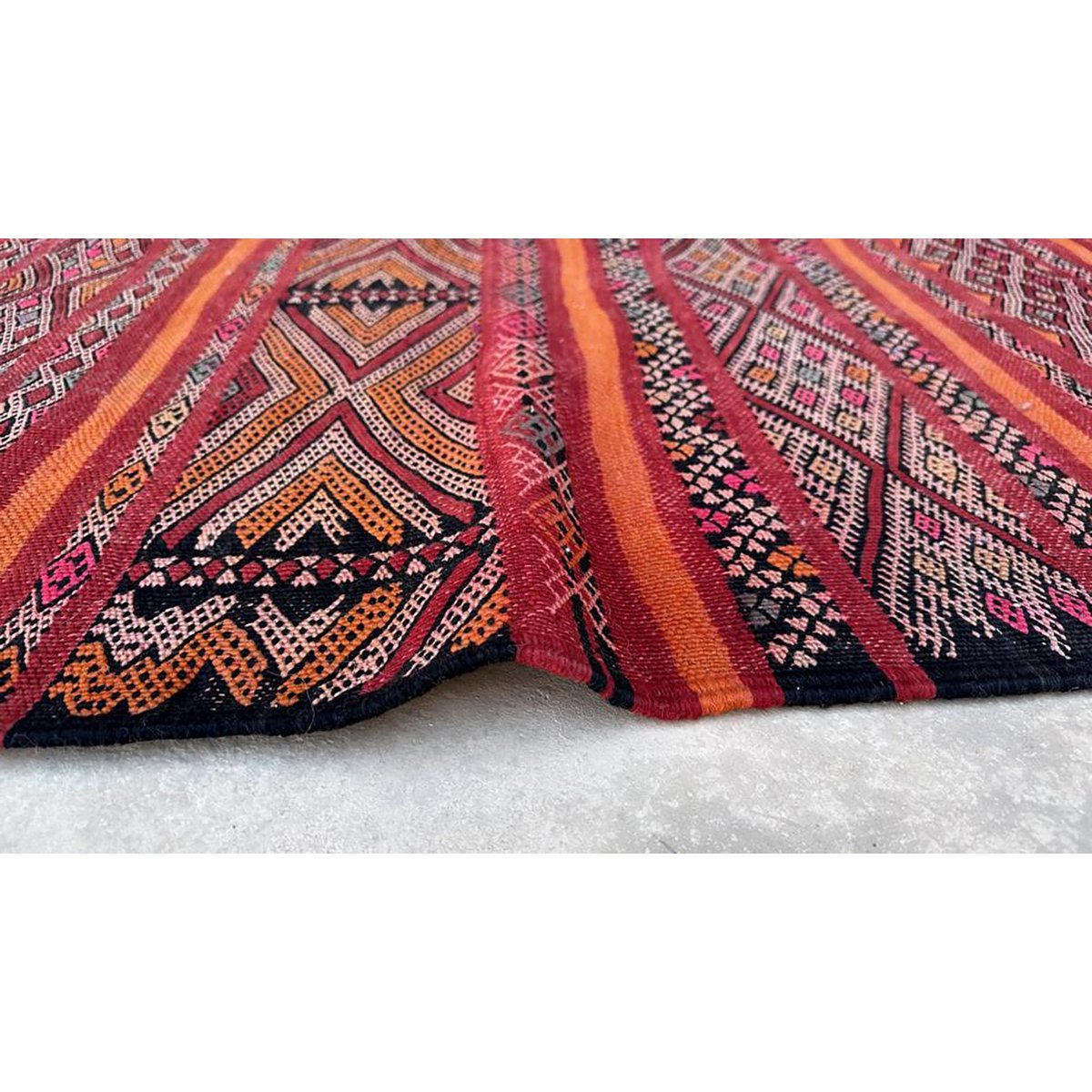 Marokkaner Berber Kilim reine Wolle 150 x 285 cm Teppich