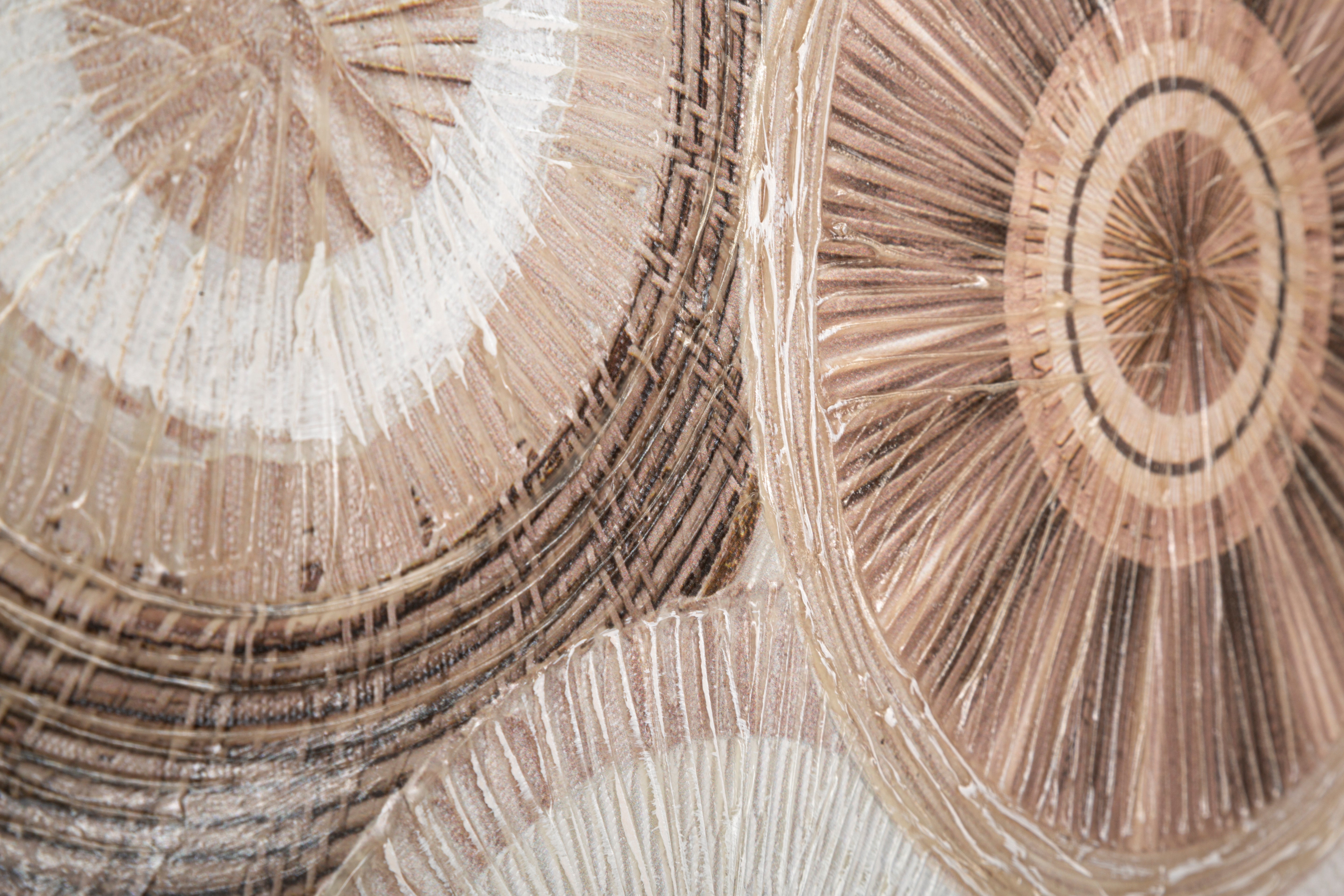 Wandbild Circly Naturstruktur Boho Chic 50x100cm Leinwand Deko