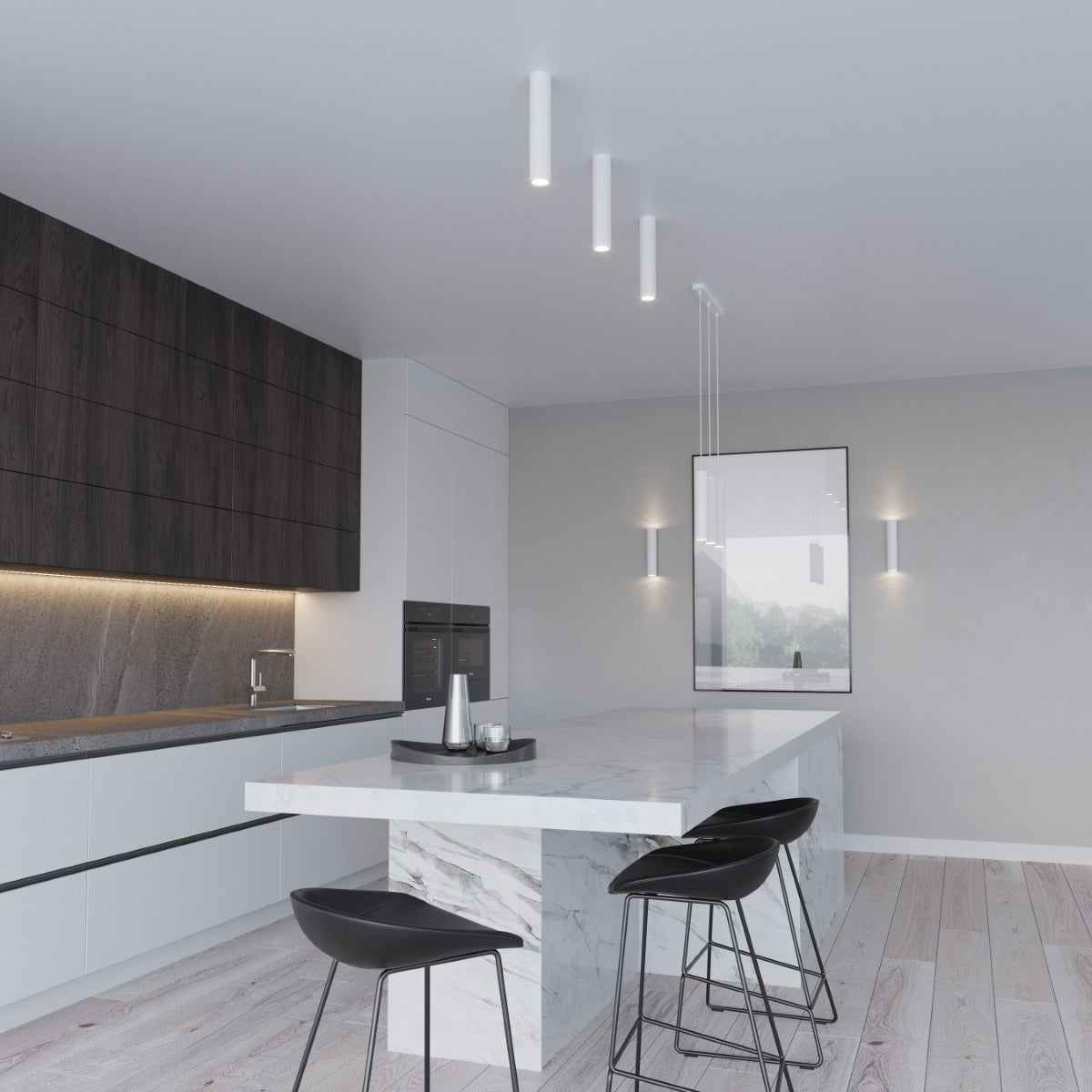 Pendelleuchte LAGOS 2 Weiß – Moderne Hängeleuchte mit zwei Lichtquellen