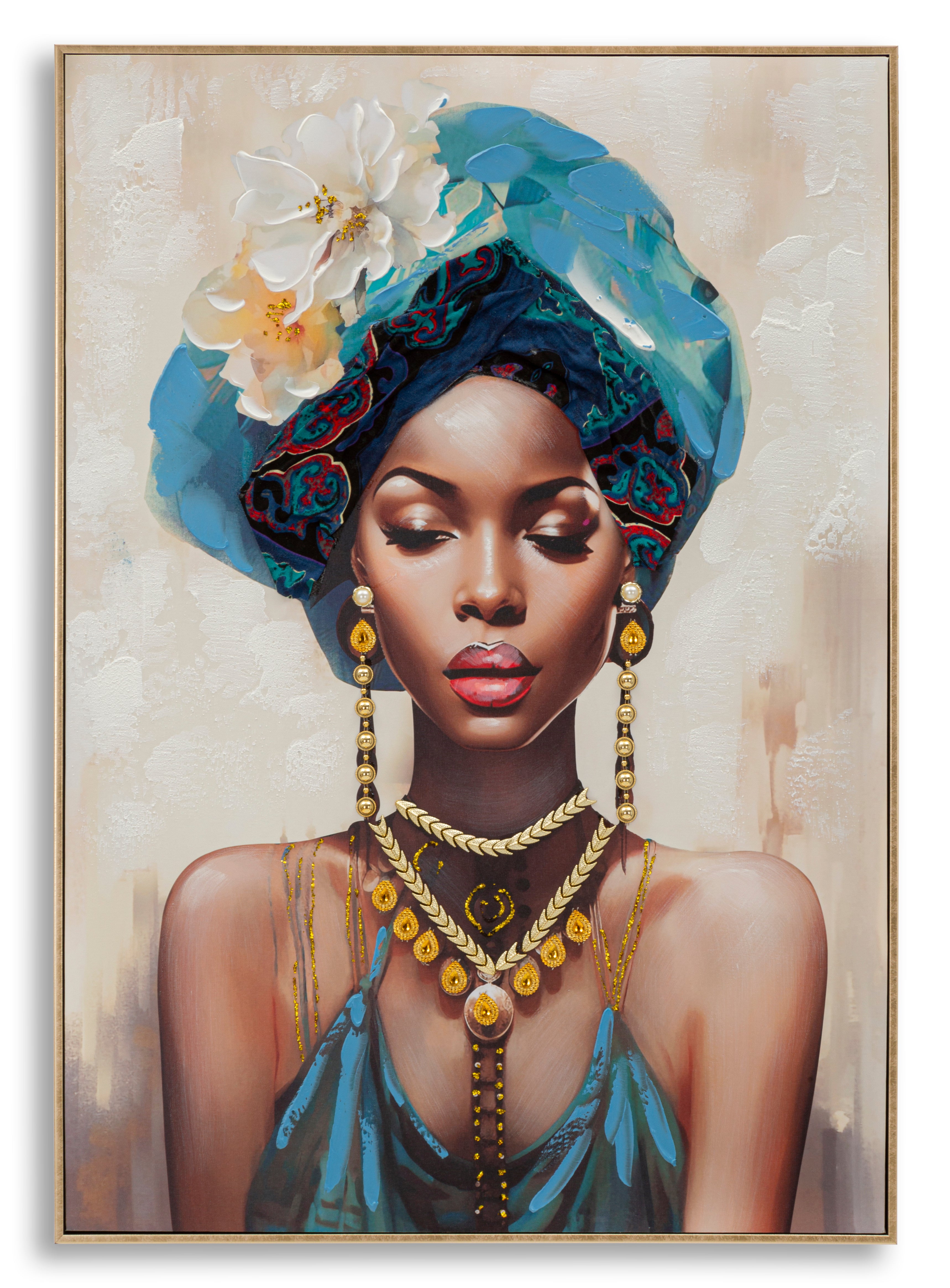 Wandbild Ayda Beauty Frauenportrait Leinwand Mit Rahmen 72x102cm