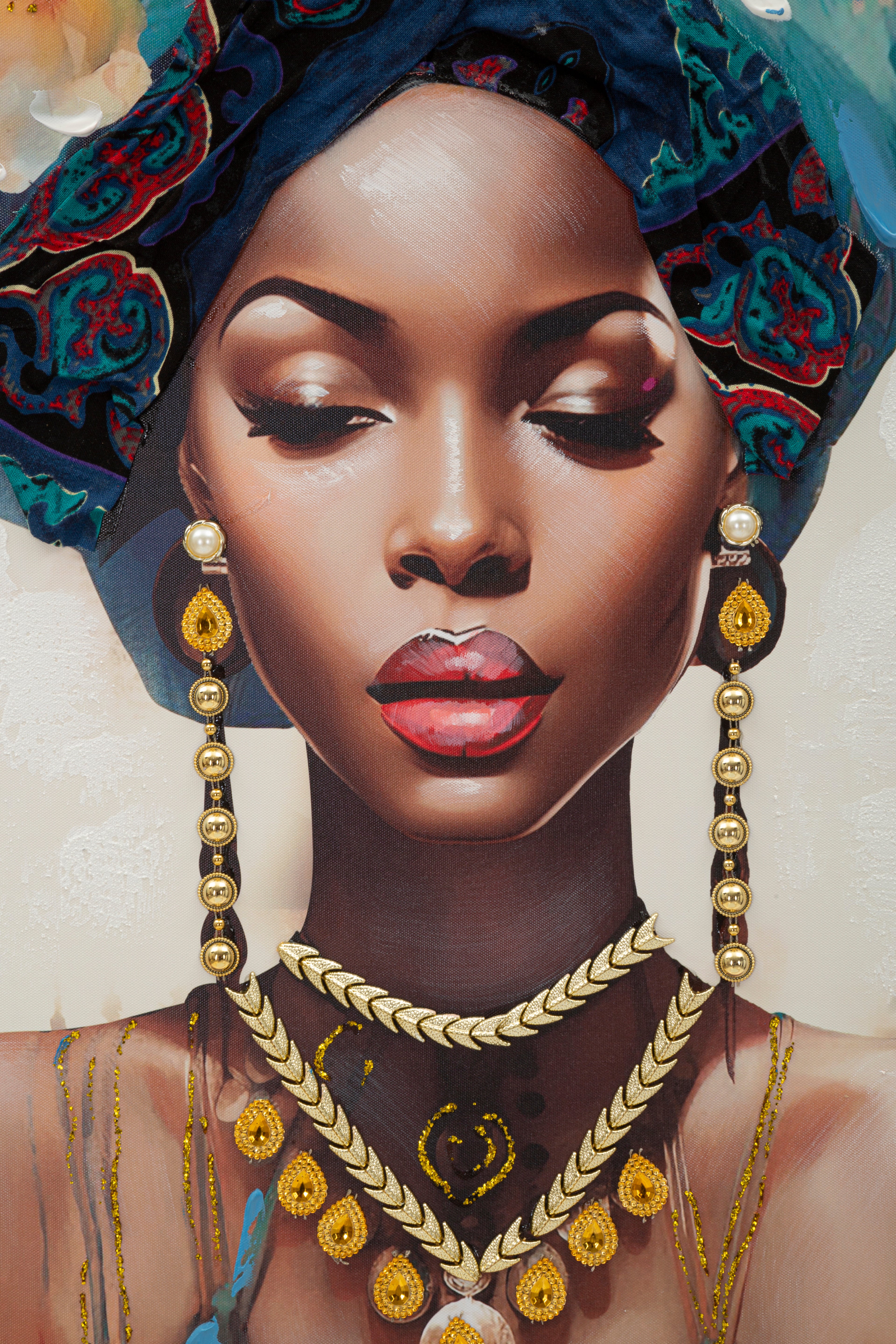 Wandbild Ayda Beauty Frauenportrait Leinwand Mit Rahmen 72x102cm