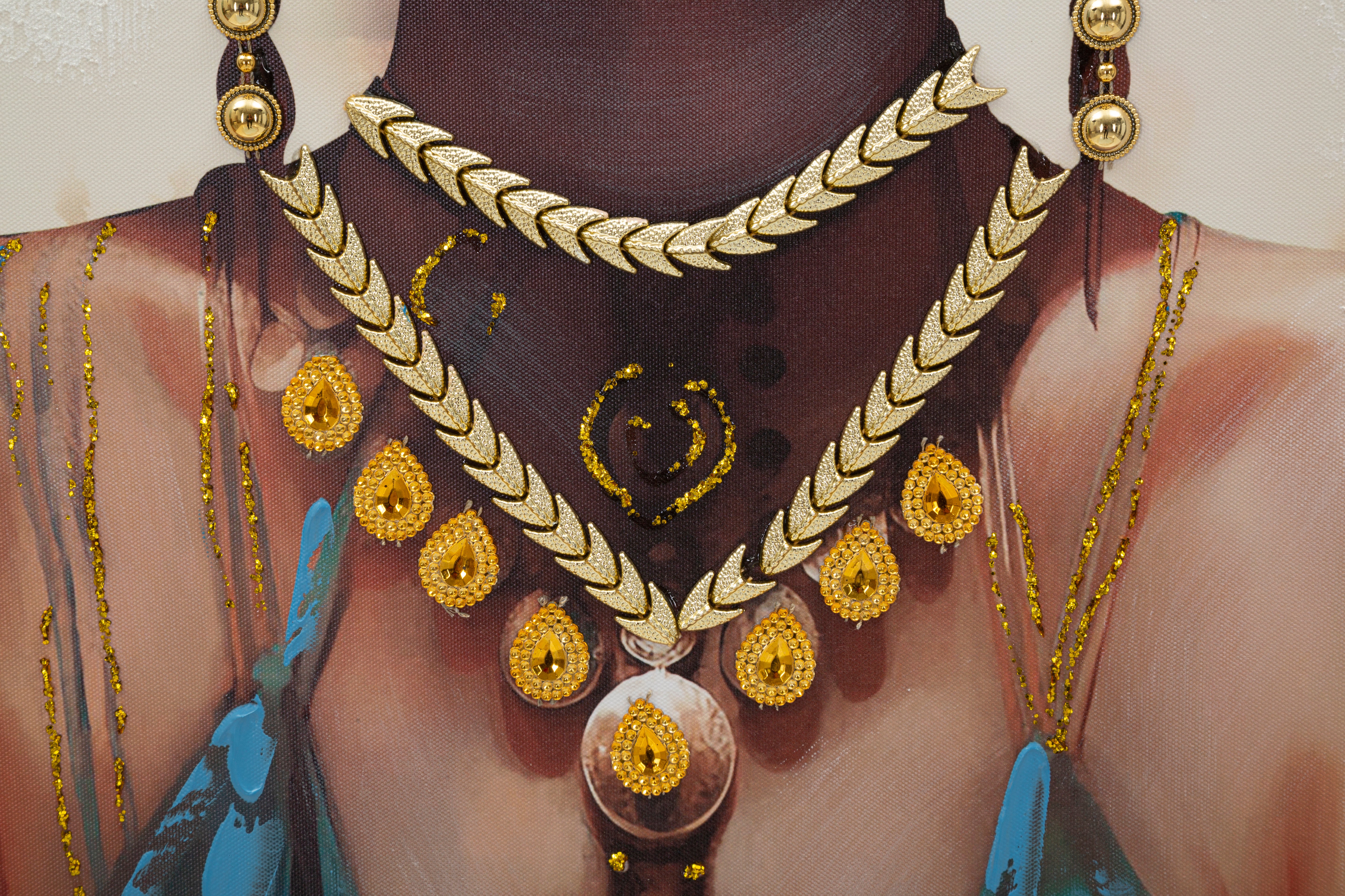 Wandbild Ayda Beauty Frauenportrait Leinwand Mit Rahmen 72x102cm