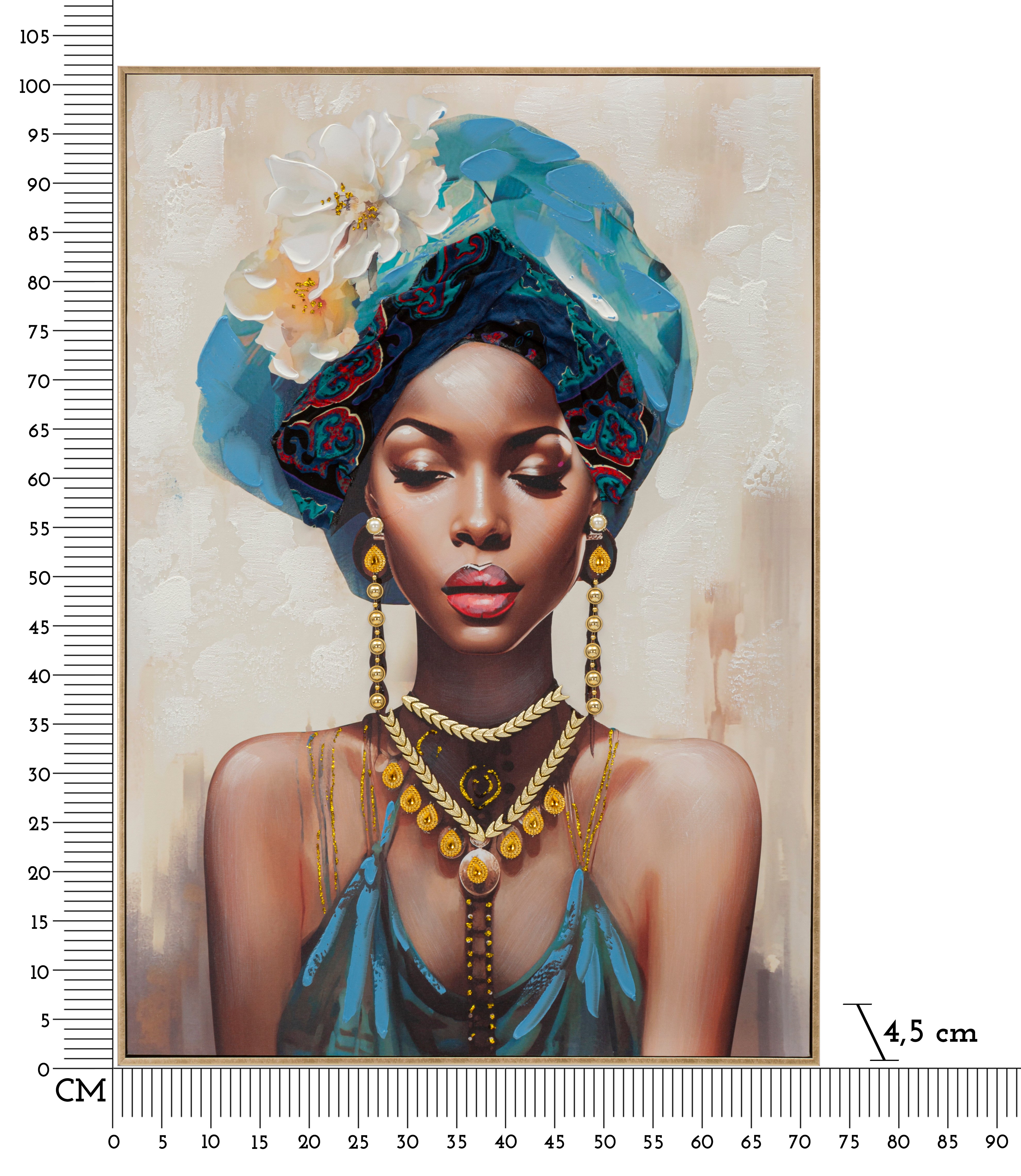 Wandbild Ayda Beauty Frauenportrait Leinwand Mit Rahmen 72x102cm