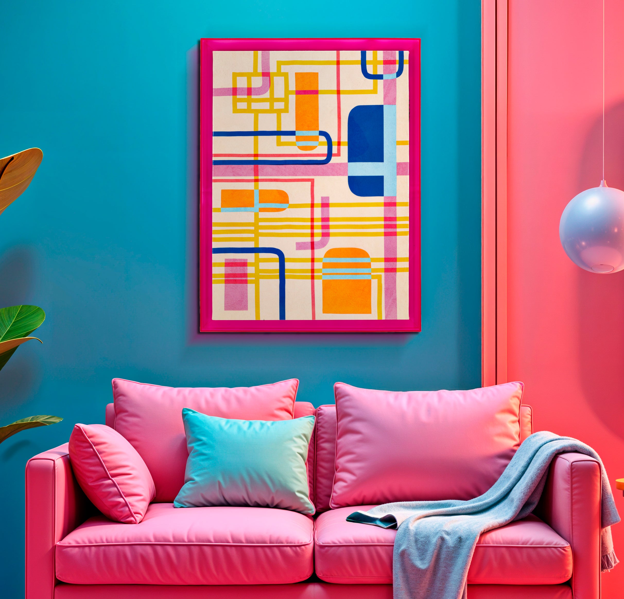 Wandbild ColorLine 60x80 Modernes Acrylbild mit Rahmen