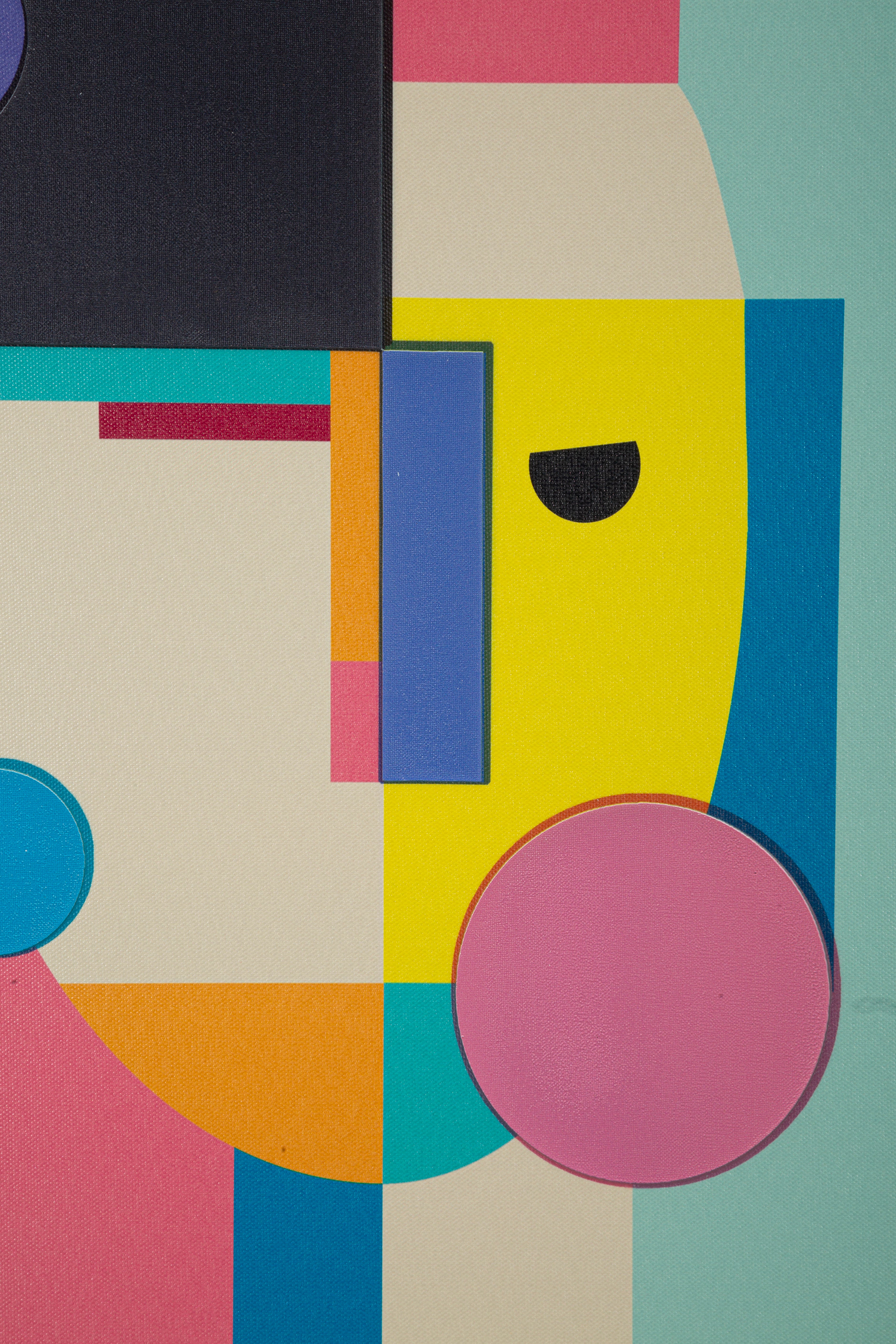 Wandbild Cubessa 50x70 Modern Abstrakt mit Acrylrahmen Türkis