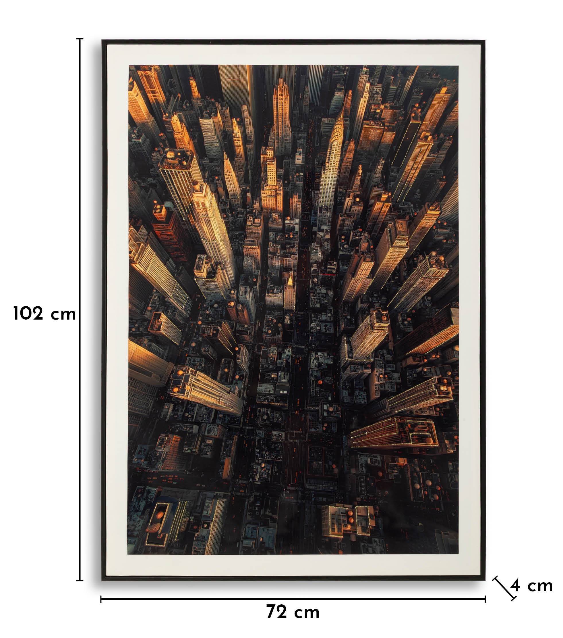 Wandbild Midtown Glow Skyline New York Modern 102x72cm