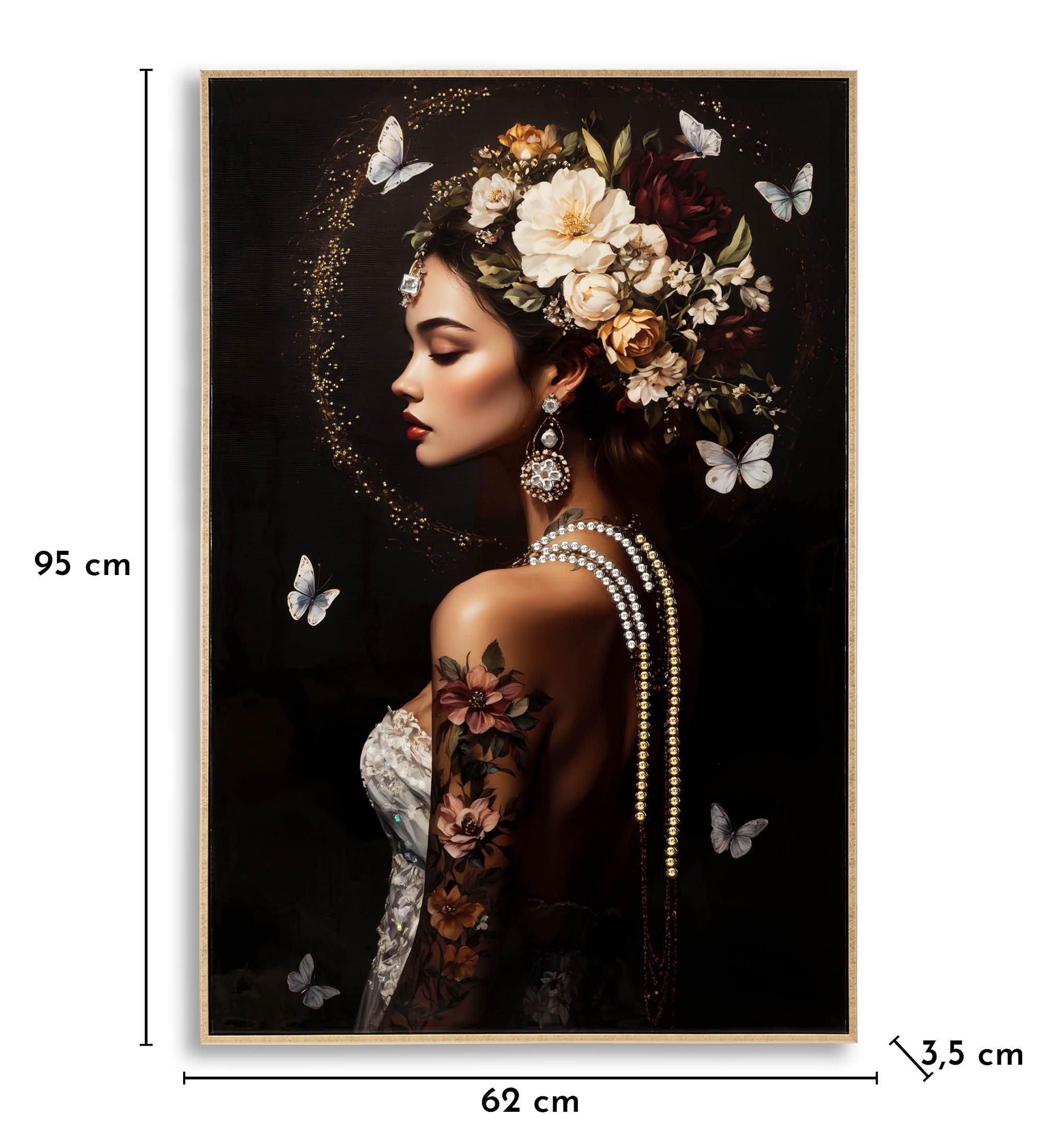 Wandbild Selena Persian Bloom Glamour Frau 92x62cm