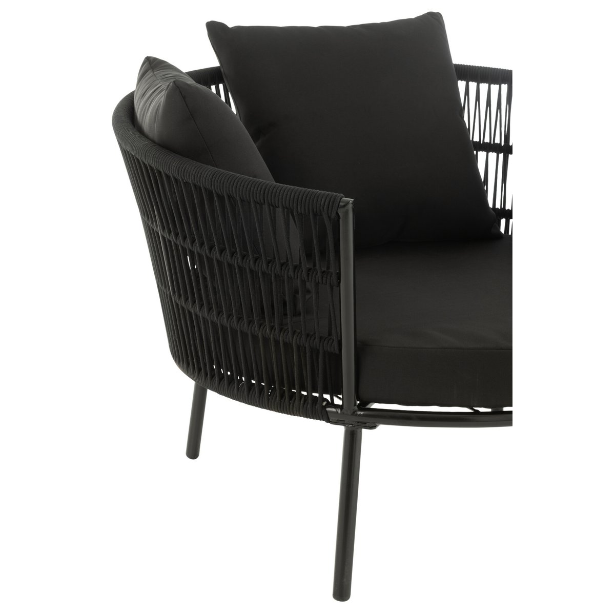 Lounge Sessel Joa Rattanlook schwarz für Garten oder Terrasse