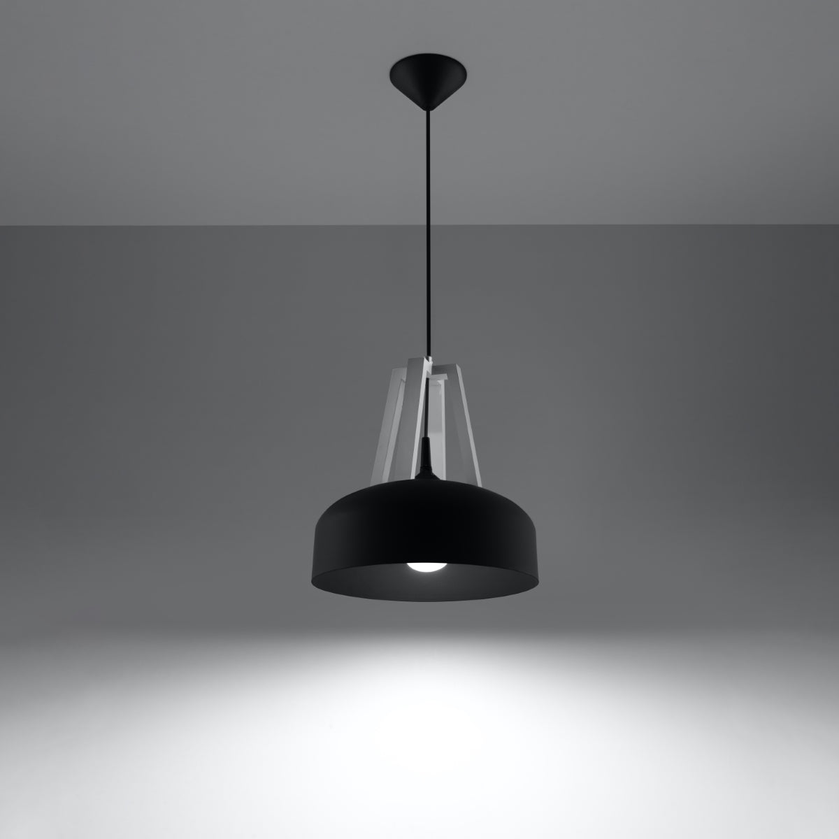 Hängeleuchte CASCO schwarz/weiß