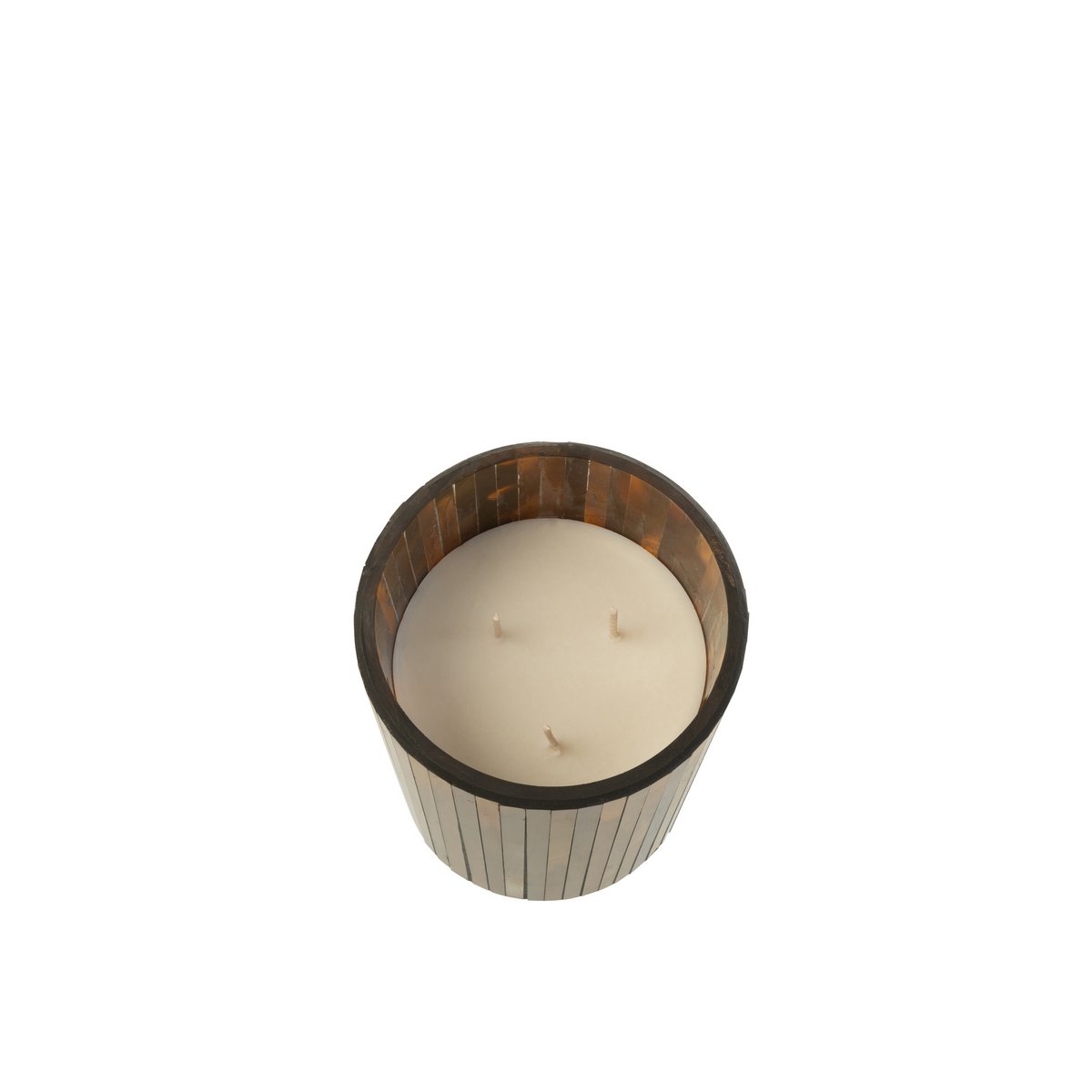 J-Line Duftkerze Noa – Zesty Sunburst – Glas – Ocker – mittel – 55U