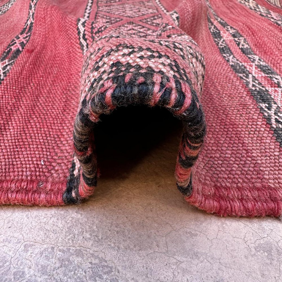 Marokkaner Berber Kilim reiner Wolle 150 x 282 cm Teppich