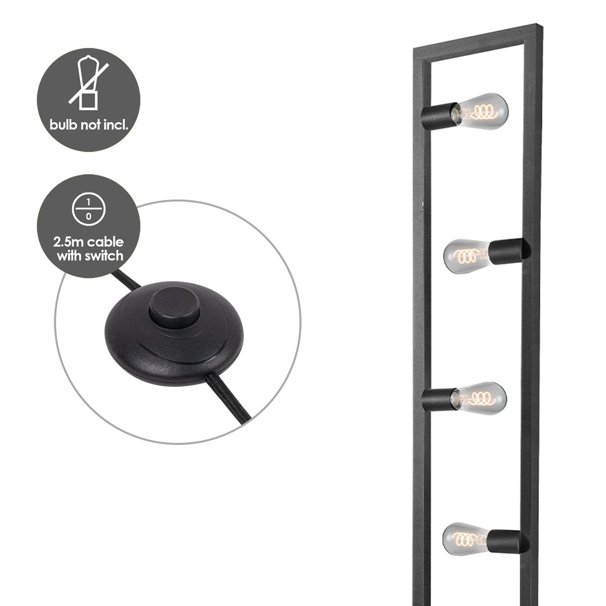 Preto Stehleuchte Schwarz