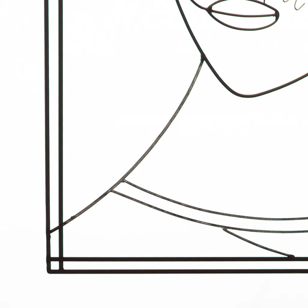 3D Wanddeko MADAME & MONSIEUR Dunkelbraun Kupferfarben Höhe 60cm