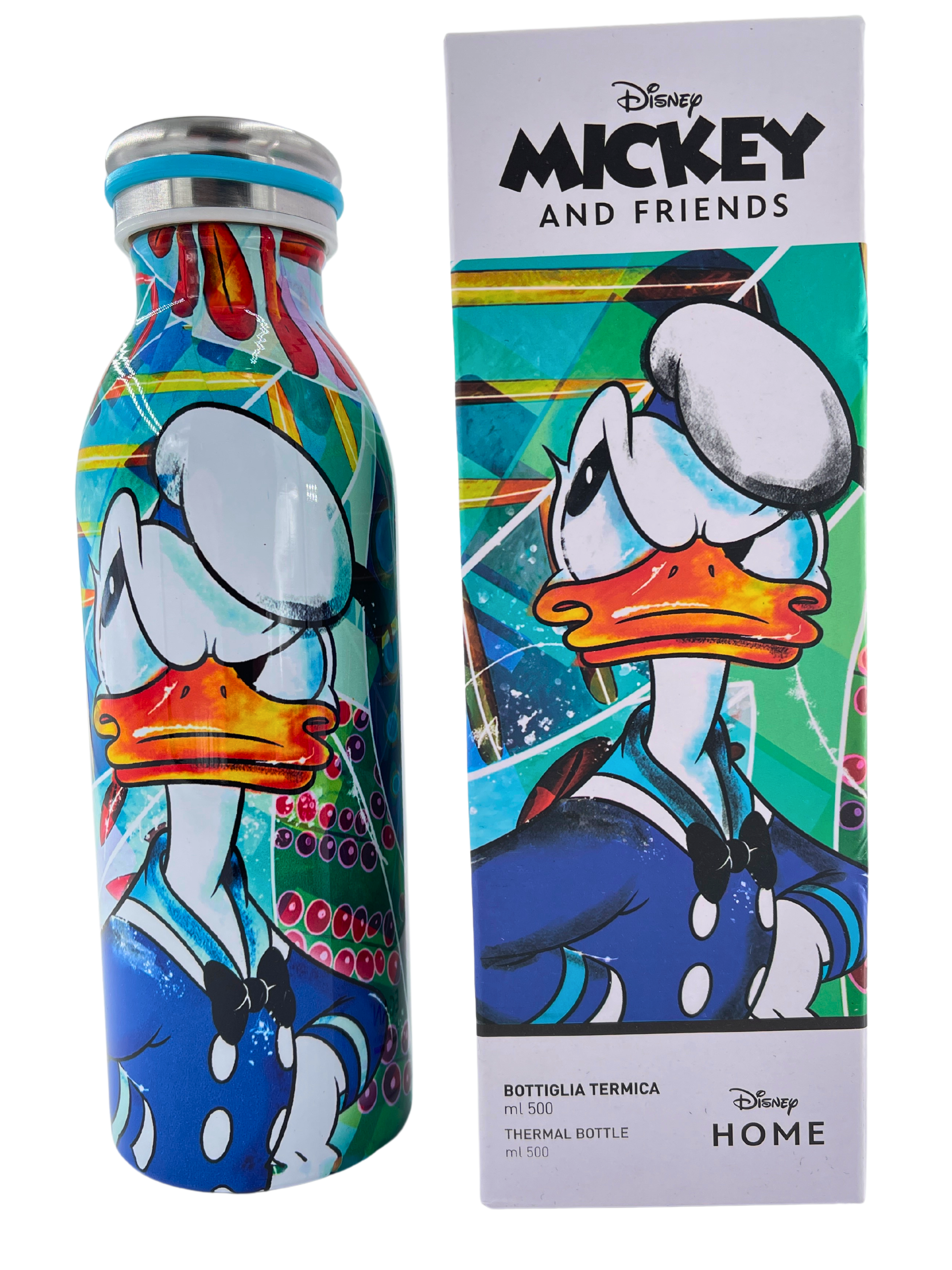 Disney Thermosflasche Donald Duck - 500 ml, Edelstahl in Geschenkverpackung