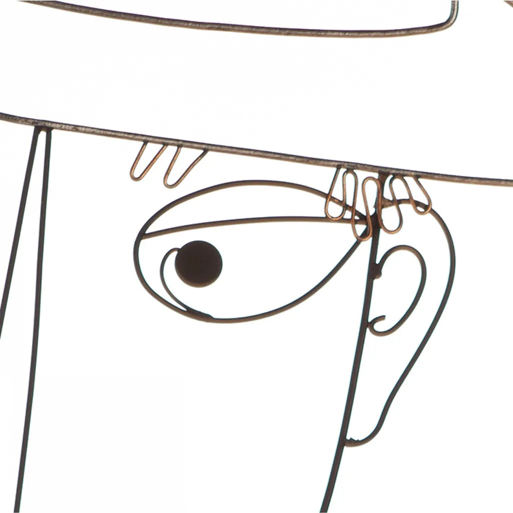 3D Wanddeko MADAME & MONSIEUR Dunkelbraun Kupferfarben Höhe 60cm