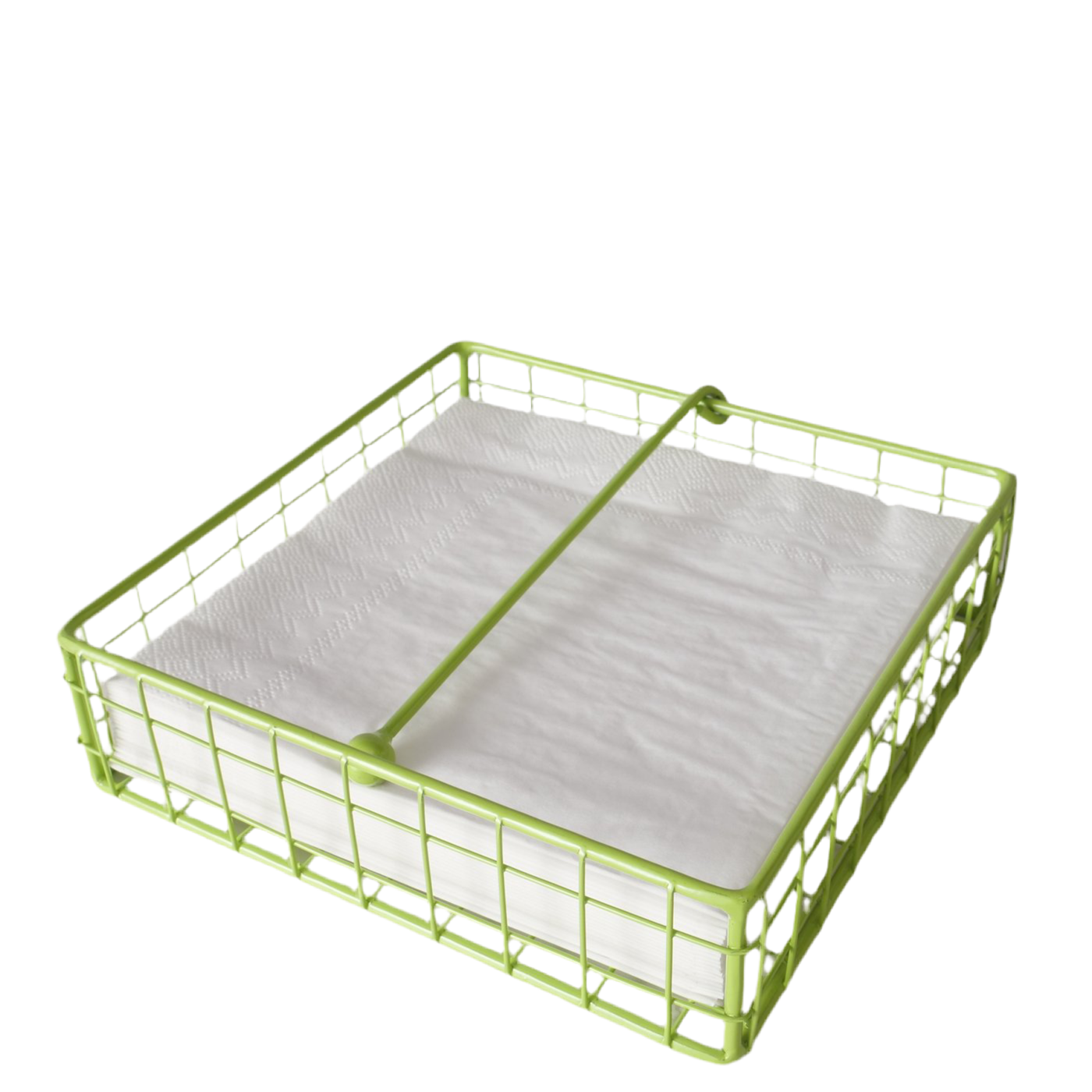 Serviettenhalter Metall grün matt modern Bamba