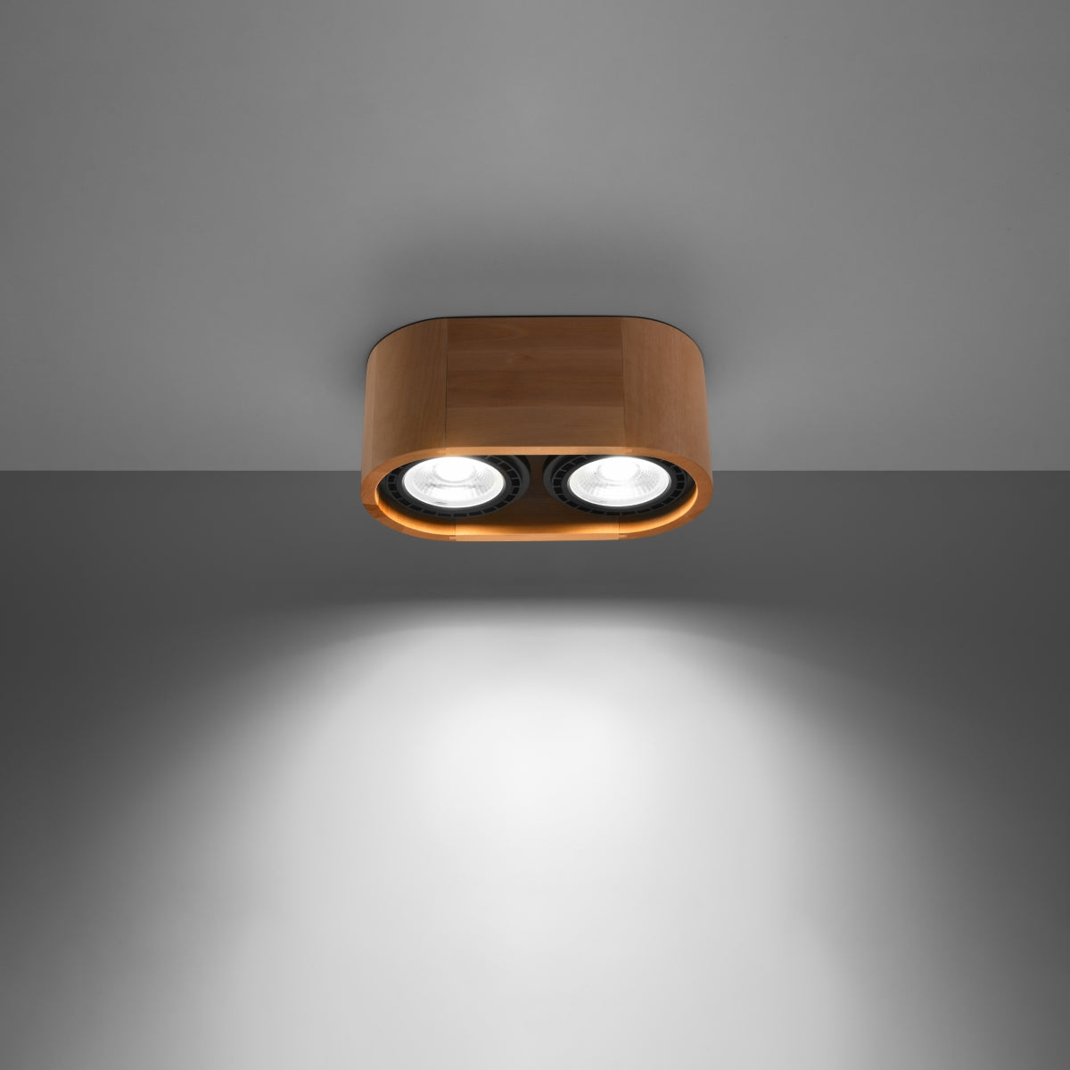 Ceiling light BASIC 2 natural wood