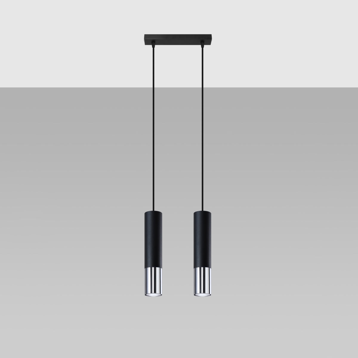 LOOPEZ 2 hanging light black/chrome