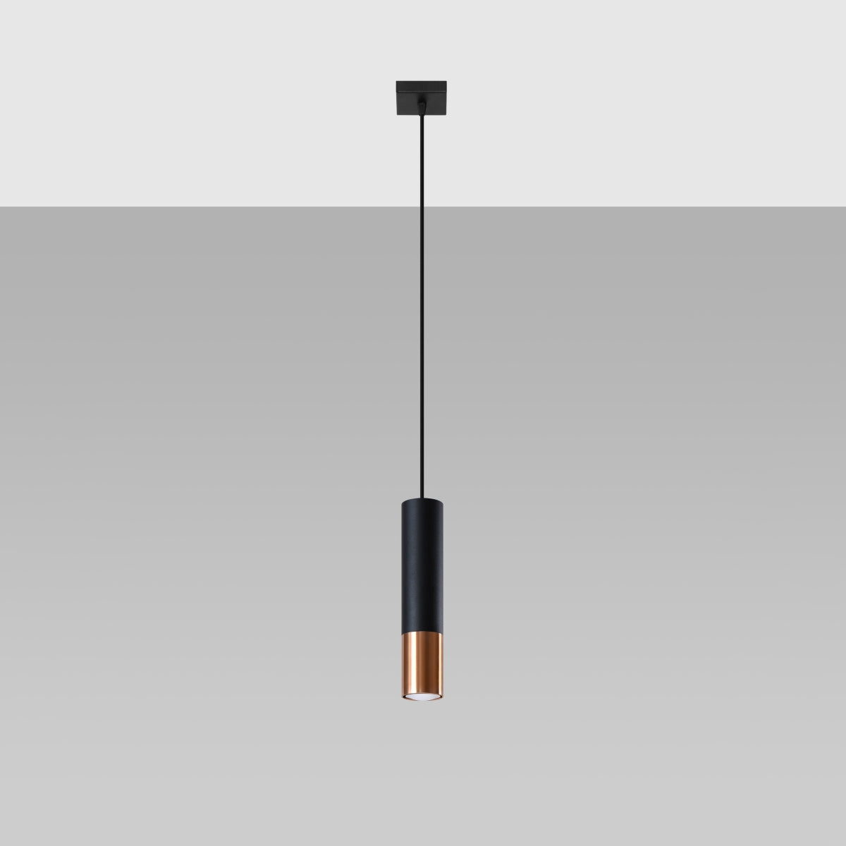 LOOPEZ 1 hanging light black/copper