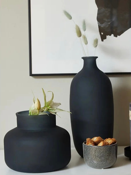 Glasvase Barcelona Hurricane schwarz