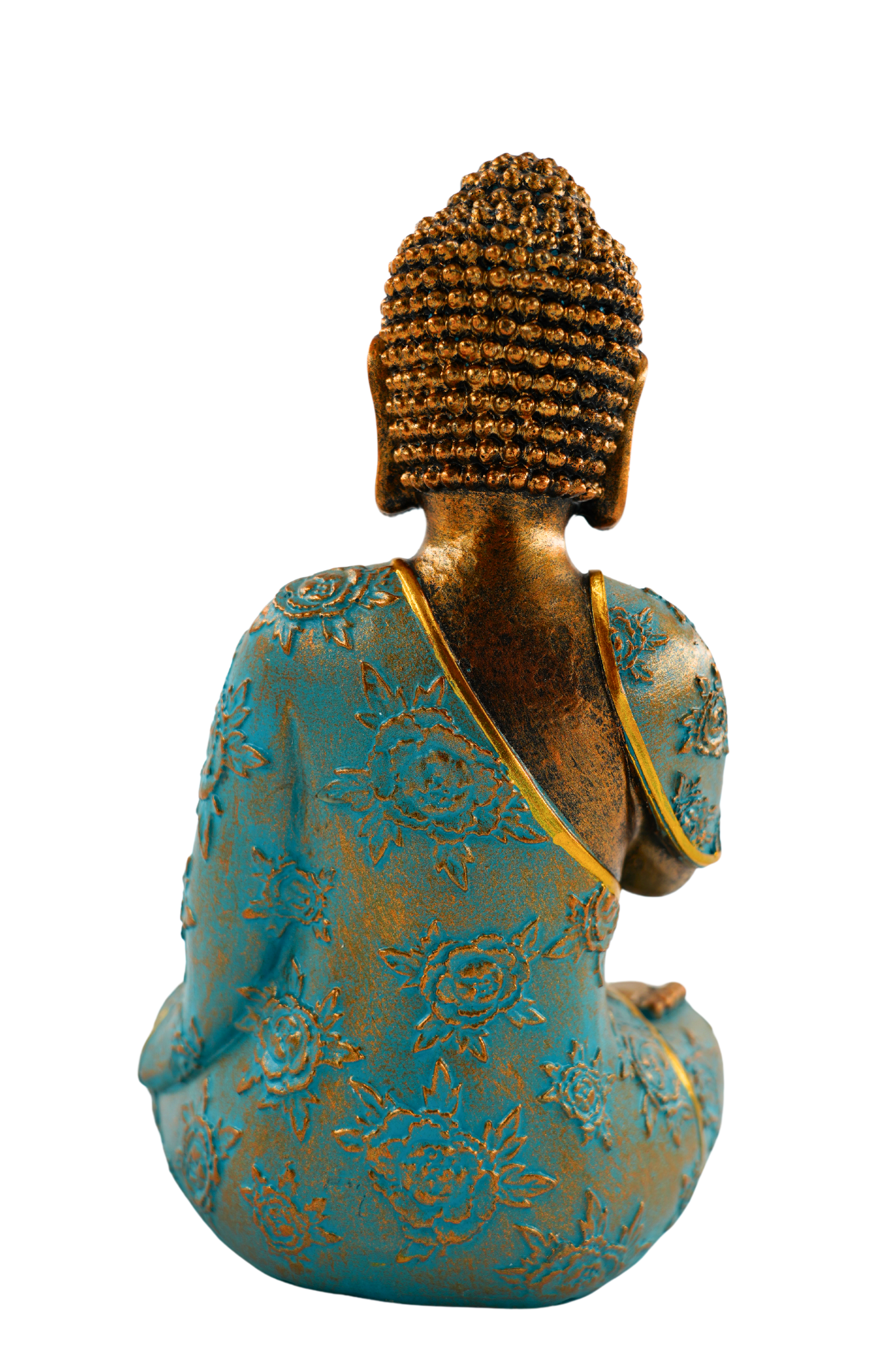 Dekorative Buddha Statue in Dhyana Mudra Meditationshaltung Höhe 23cm