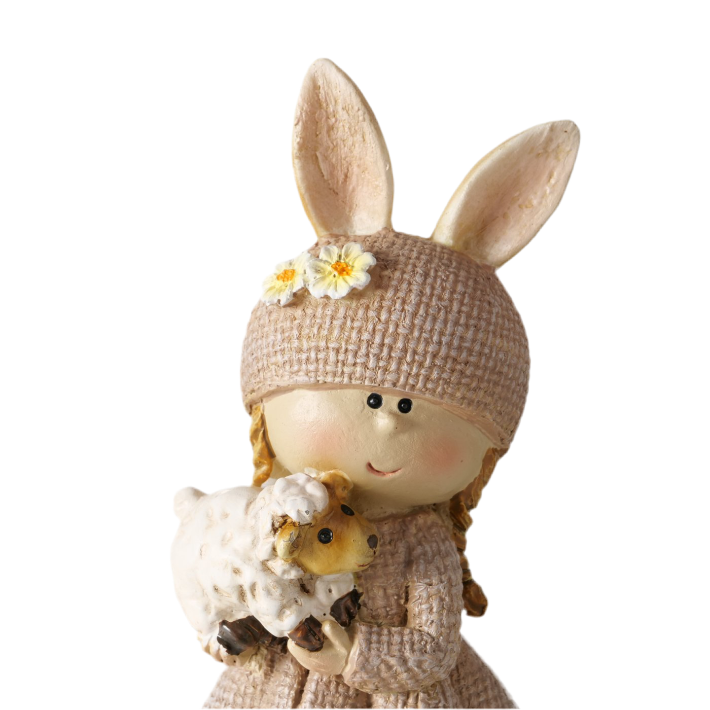 Dekofigur Set Livia Mädchen mit Hase und Schaf 2er Set 12cm