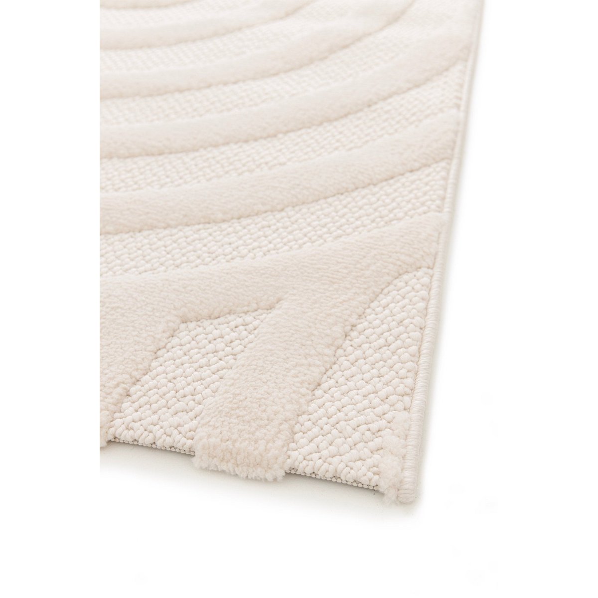 Weicher Teppich mit drei dimensionalen Effekten neutrale Trianon -Töne