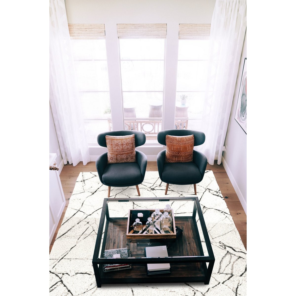 Ultra Soft- und Marmordesign Teppich