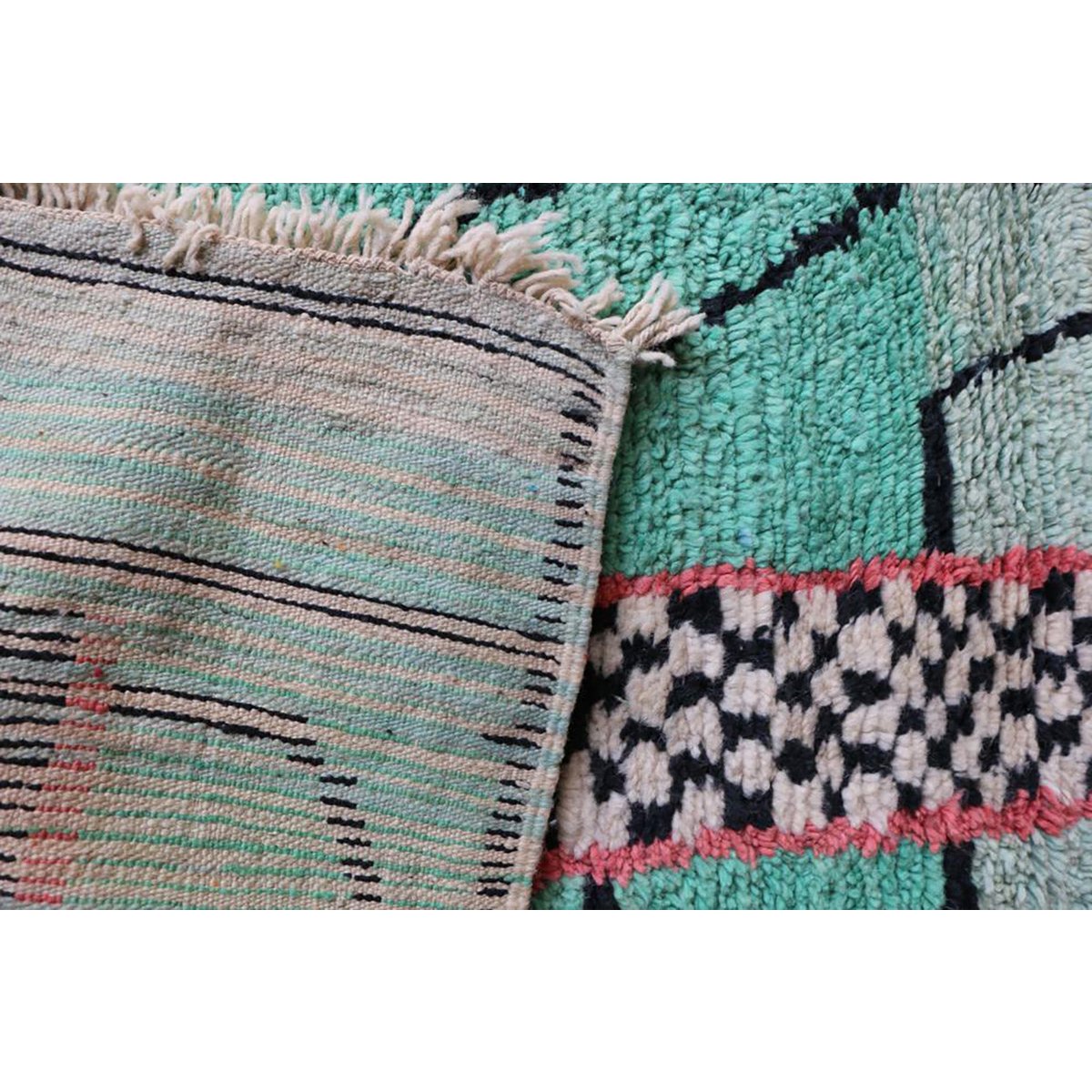 Reiner Korridor Teppich Berberwolle 81 x 294 cm