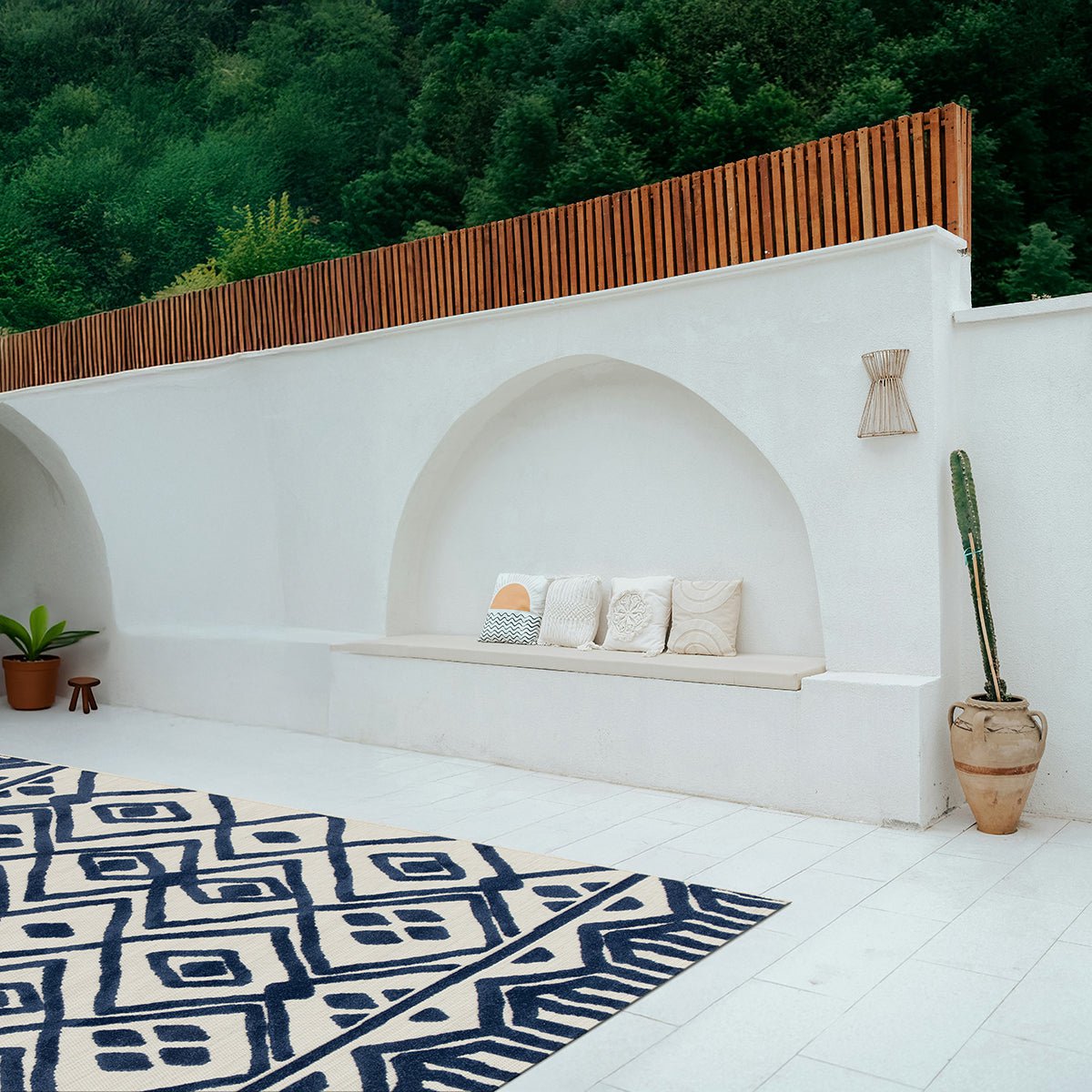 Ethnische Muster mit Samba -geschnitzter Wirkung