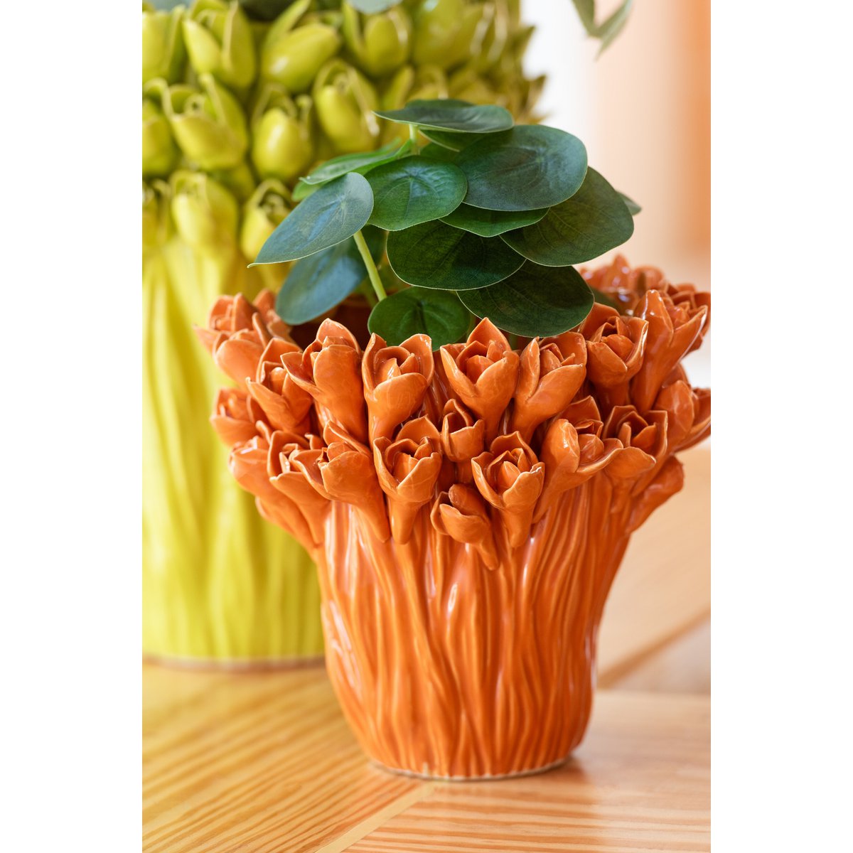 J-Line Vase Ambrosia Keramik Orange Medium