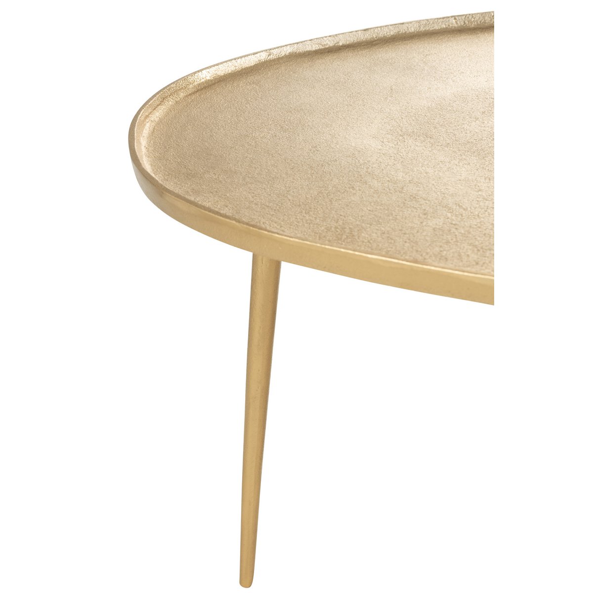 Set aus 2 Beistelltischen Vinta Aluminium Gold