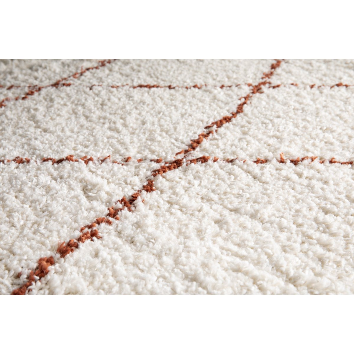 Weicher und voluminöser zotteliger Teppich für warmes Innenraumtifin