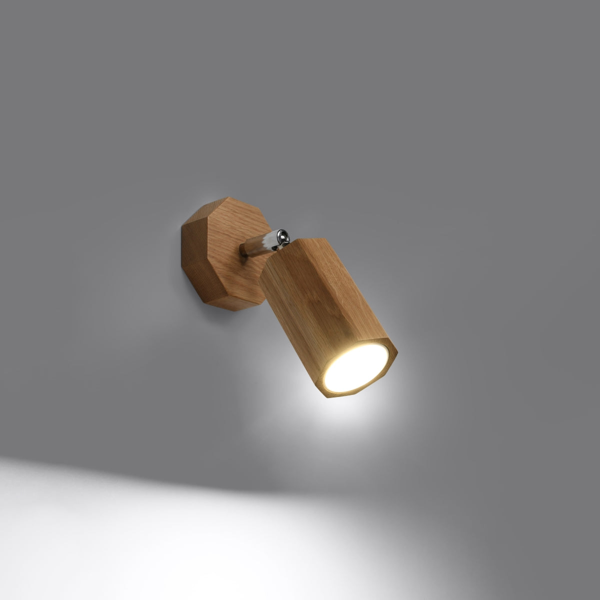 ZEKE eiken wandlamp