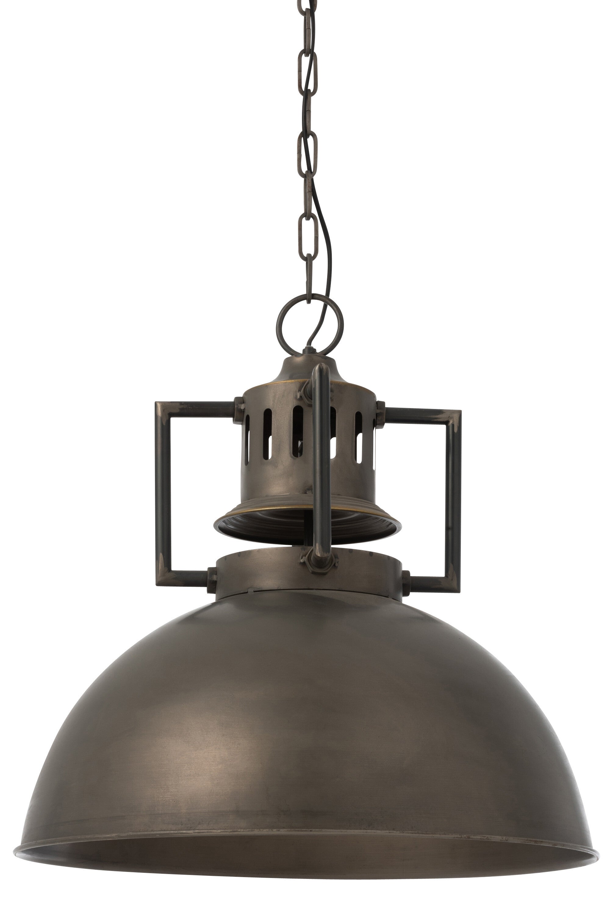 Urban Chic Industrielle Hängelampe aus Metall in Schwarz Grau