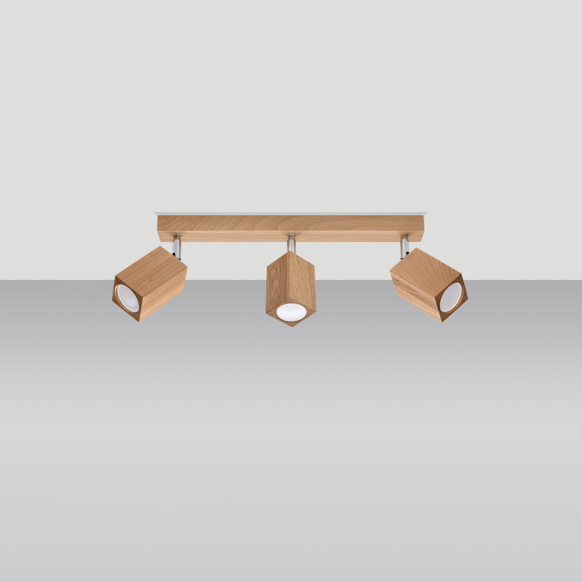 Plafondlamp KEKE 3 eiken