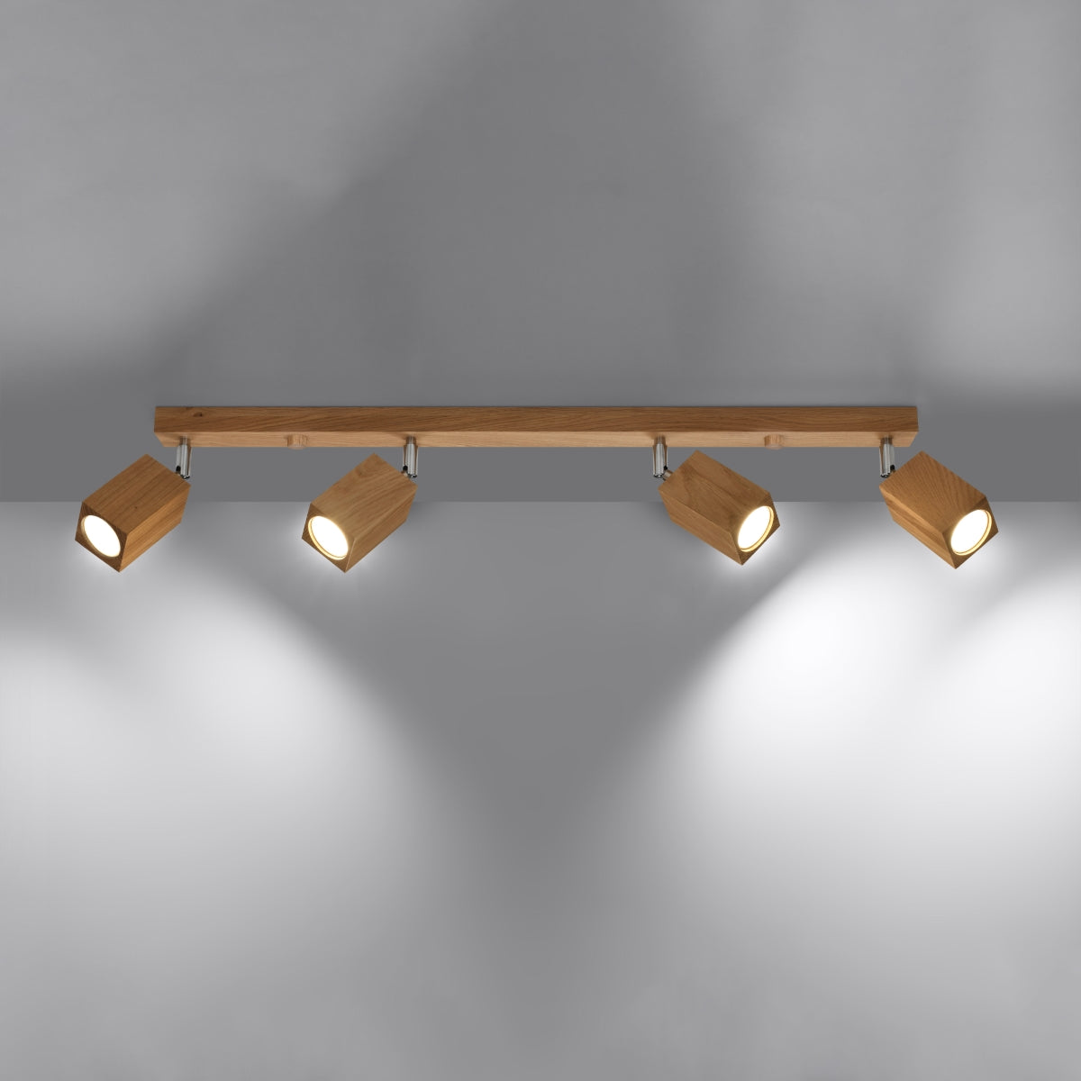 Plafondlamp KEKE 4 eiken